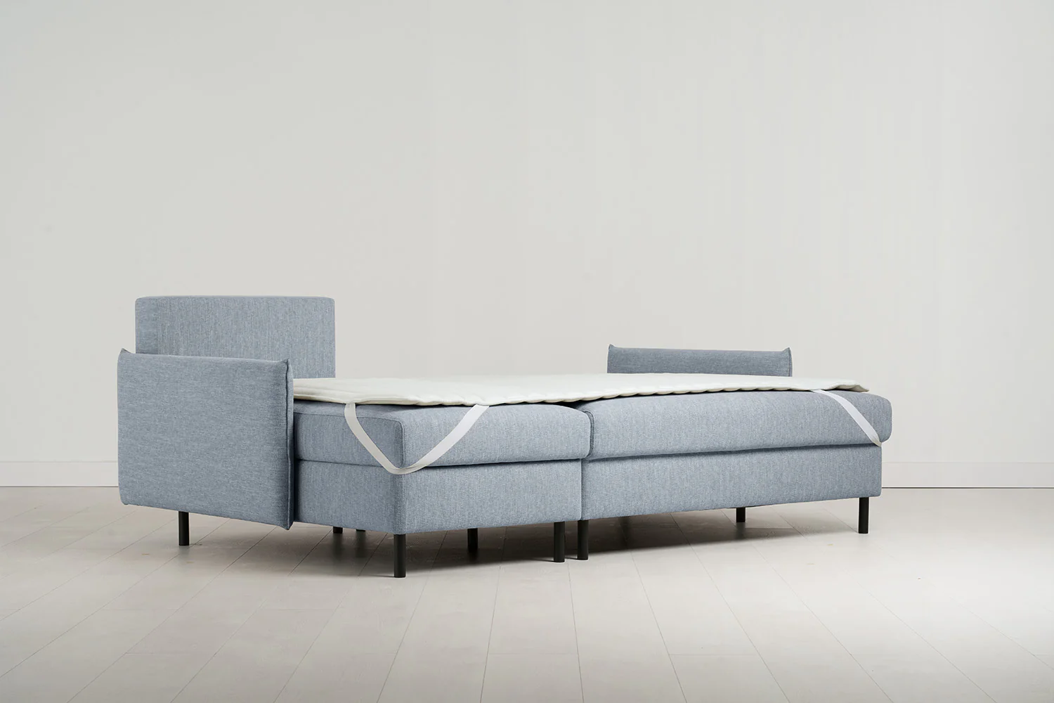 Model 12 Sofa Bed with Storage 3 Seater Left Chaise, Seaglass - Image 12