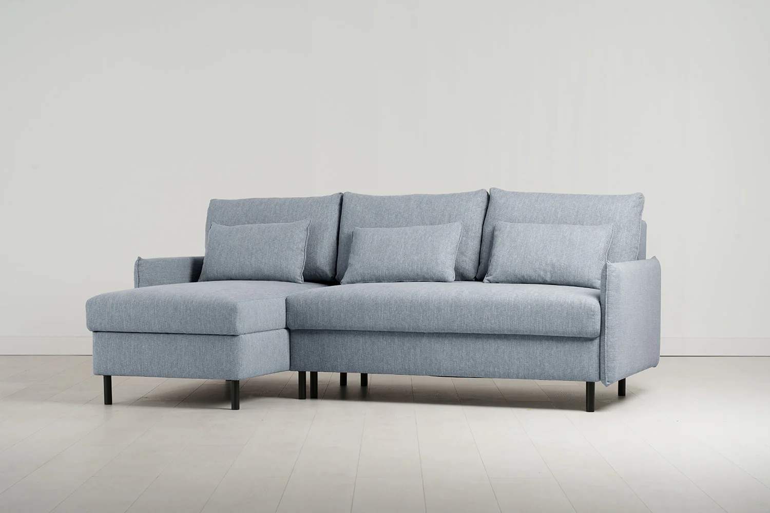 Model 12 Sofa Bed with Storage 3 Seater Left Chaise, Seaglass - Image 6