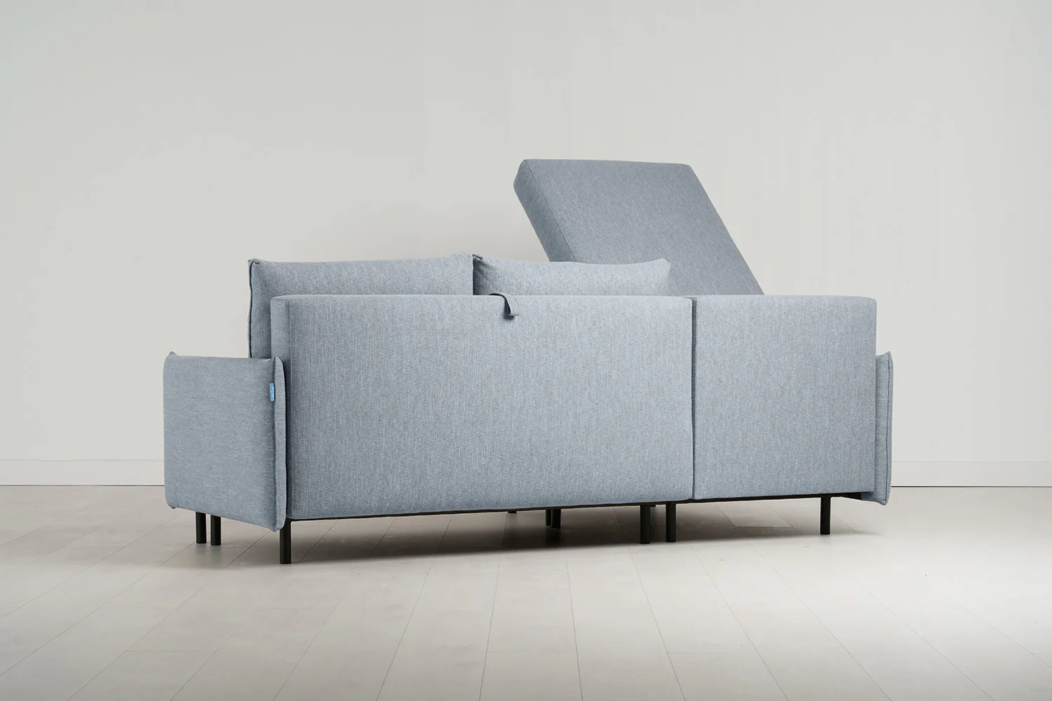Model 12 Sofa Bed with Storage 3 Seater Left Chaise, Seaglass - Image 9