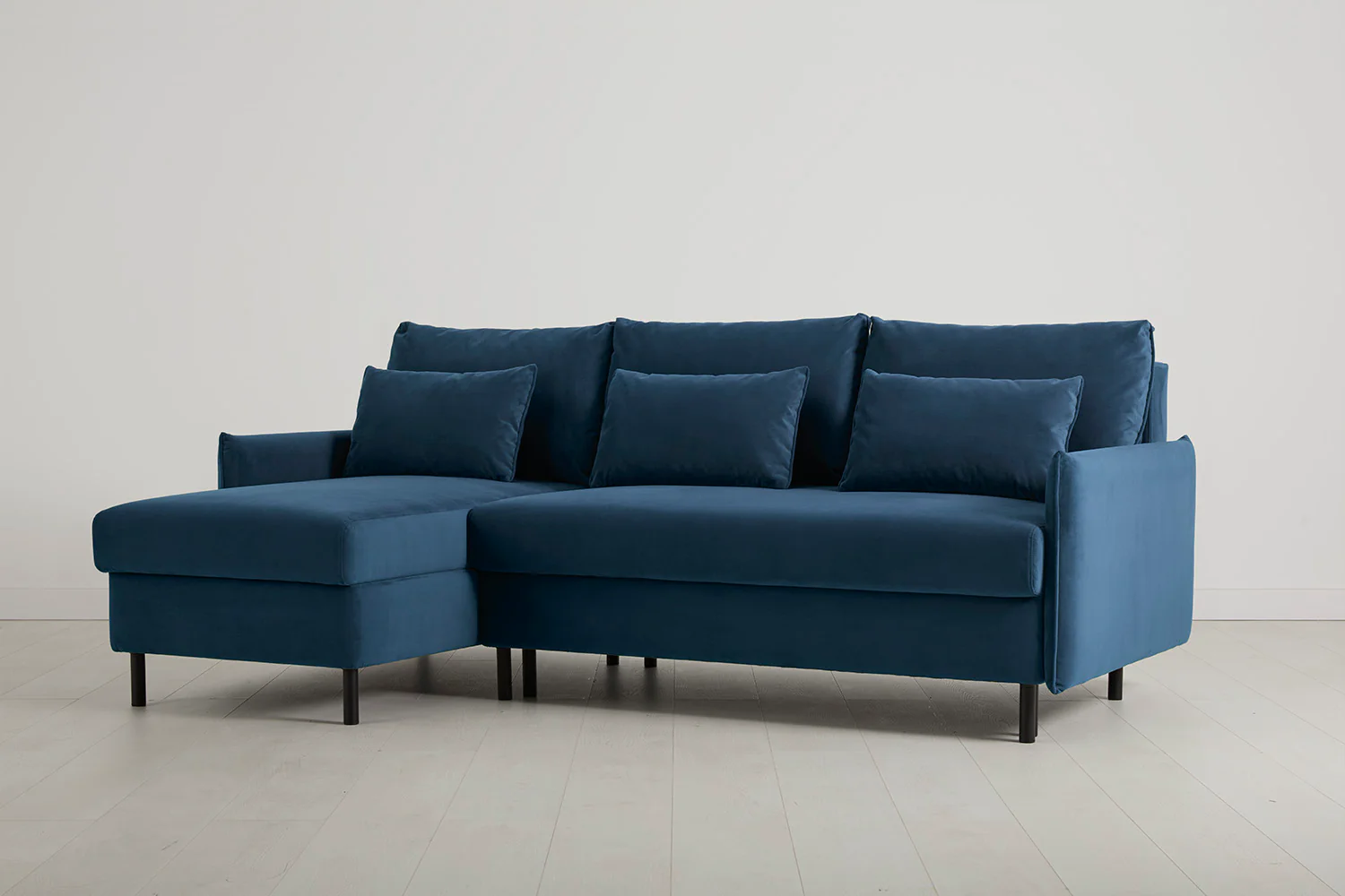 Model 12 Sofa Bed with Storage 3 Seater Left Chaise, Teal - Image 5