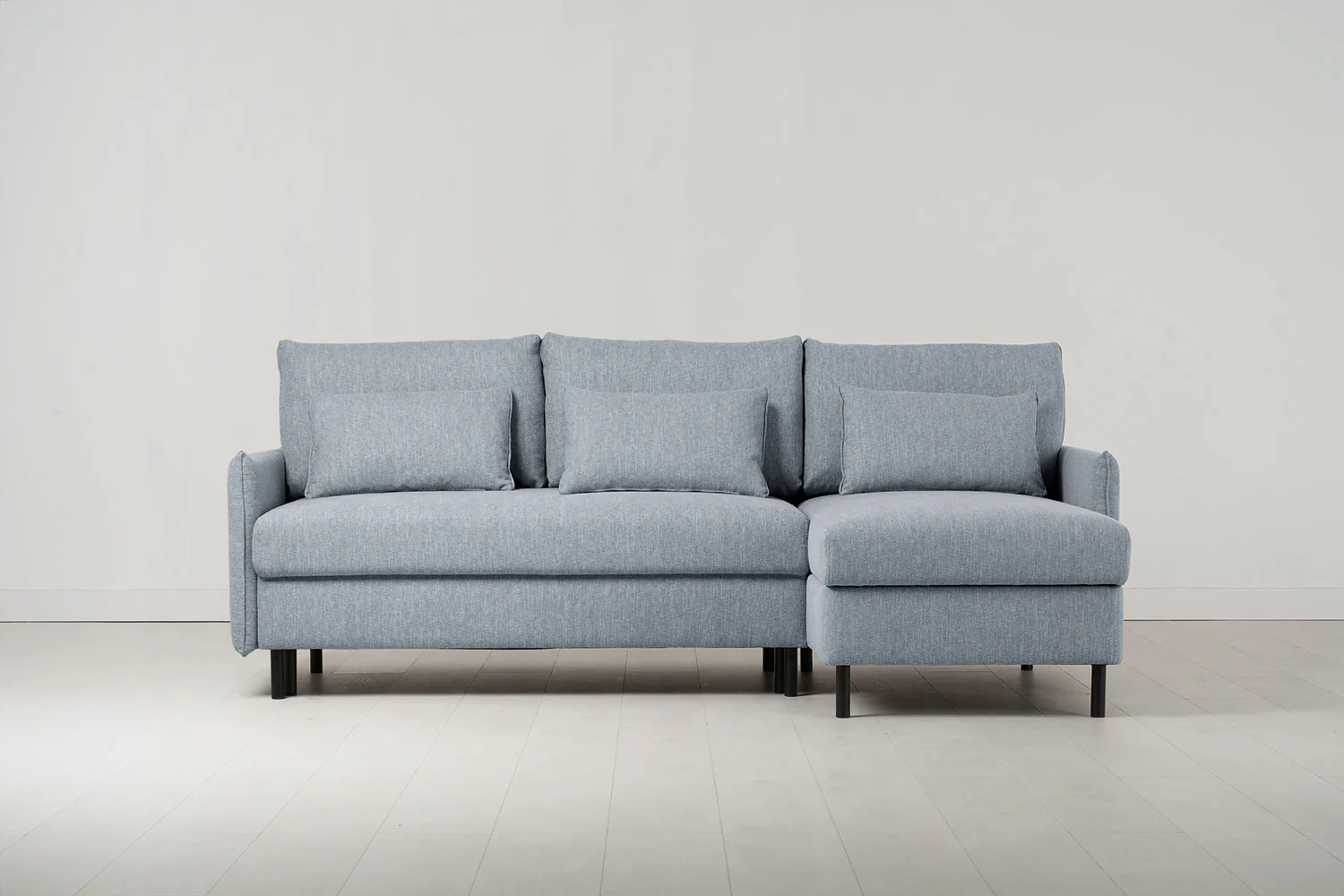 Model 12 Sofa Bed with Storage 3 Seater Right Chaise, Seaglass