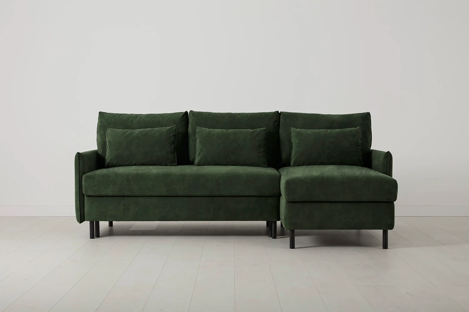 Model 12 Sofa Bed with Storage 3 Seater Right Chaise, Conifer