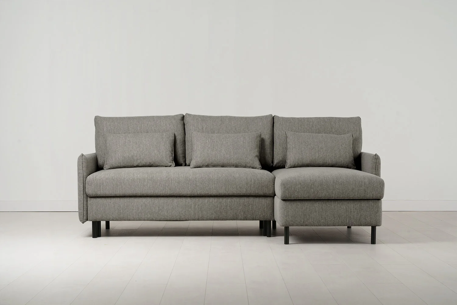 Model 12 Sofa Bed with Storage 3 Seater Right Chaise, Shadow