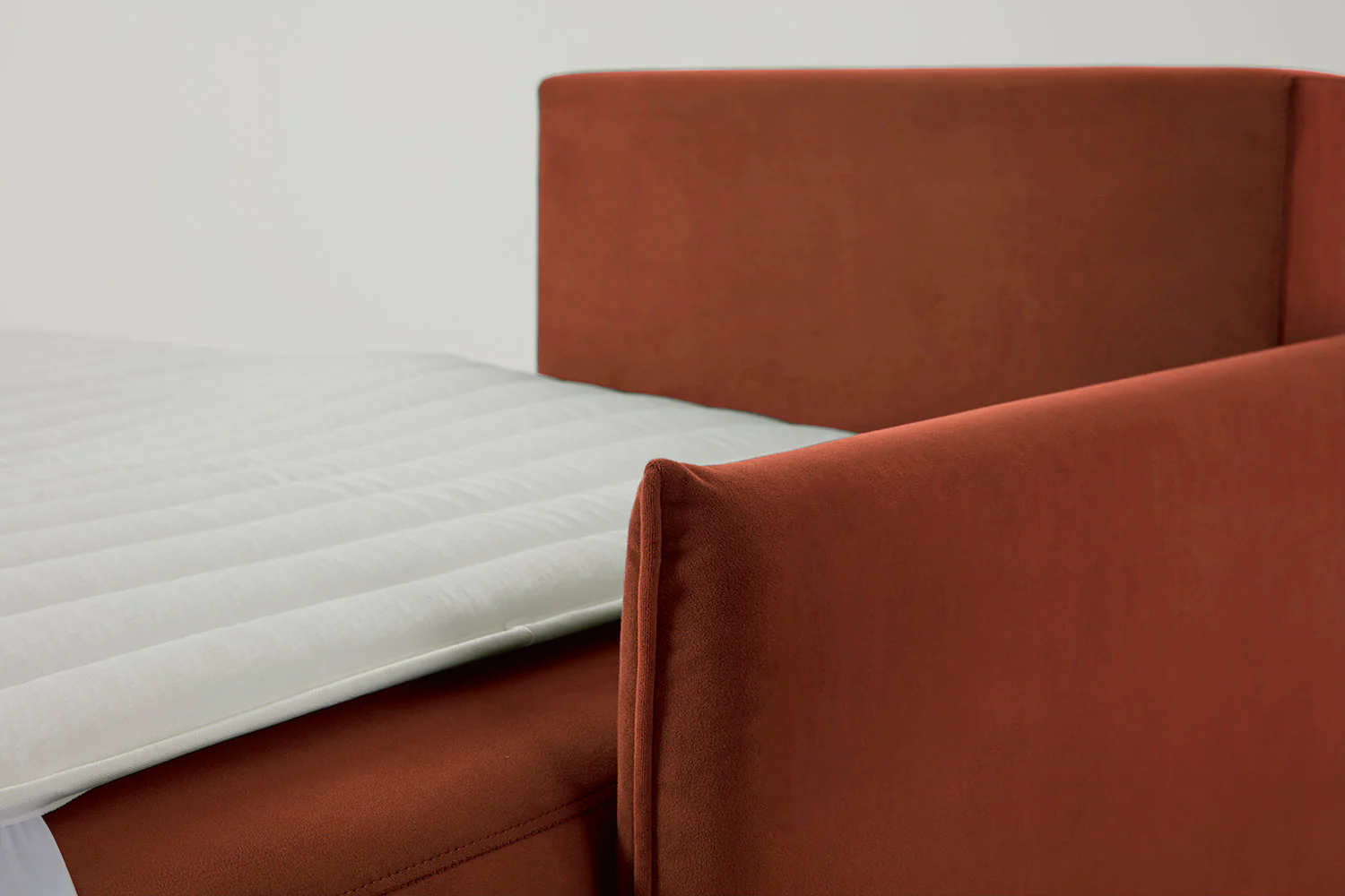 Model 12 Sofa Bed with Storage 3 Seater Right Chaise, Brick - Image 13