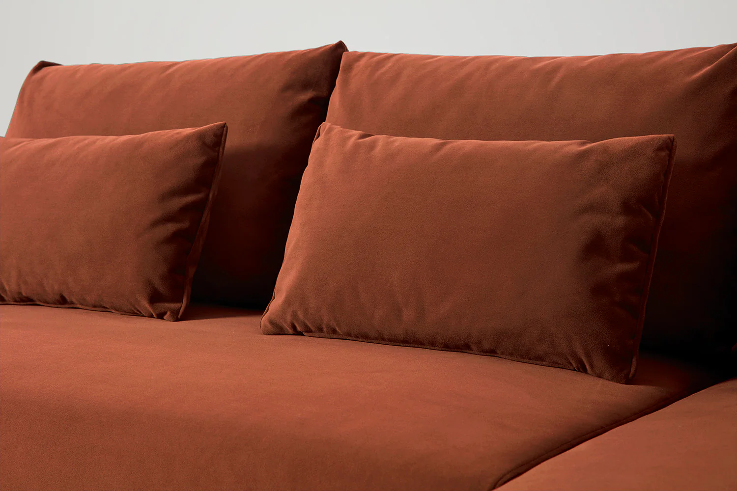 Model 12 Sofa Bed with Storage 3 Seater Right Chaise, Brick - Image 19