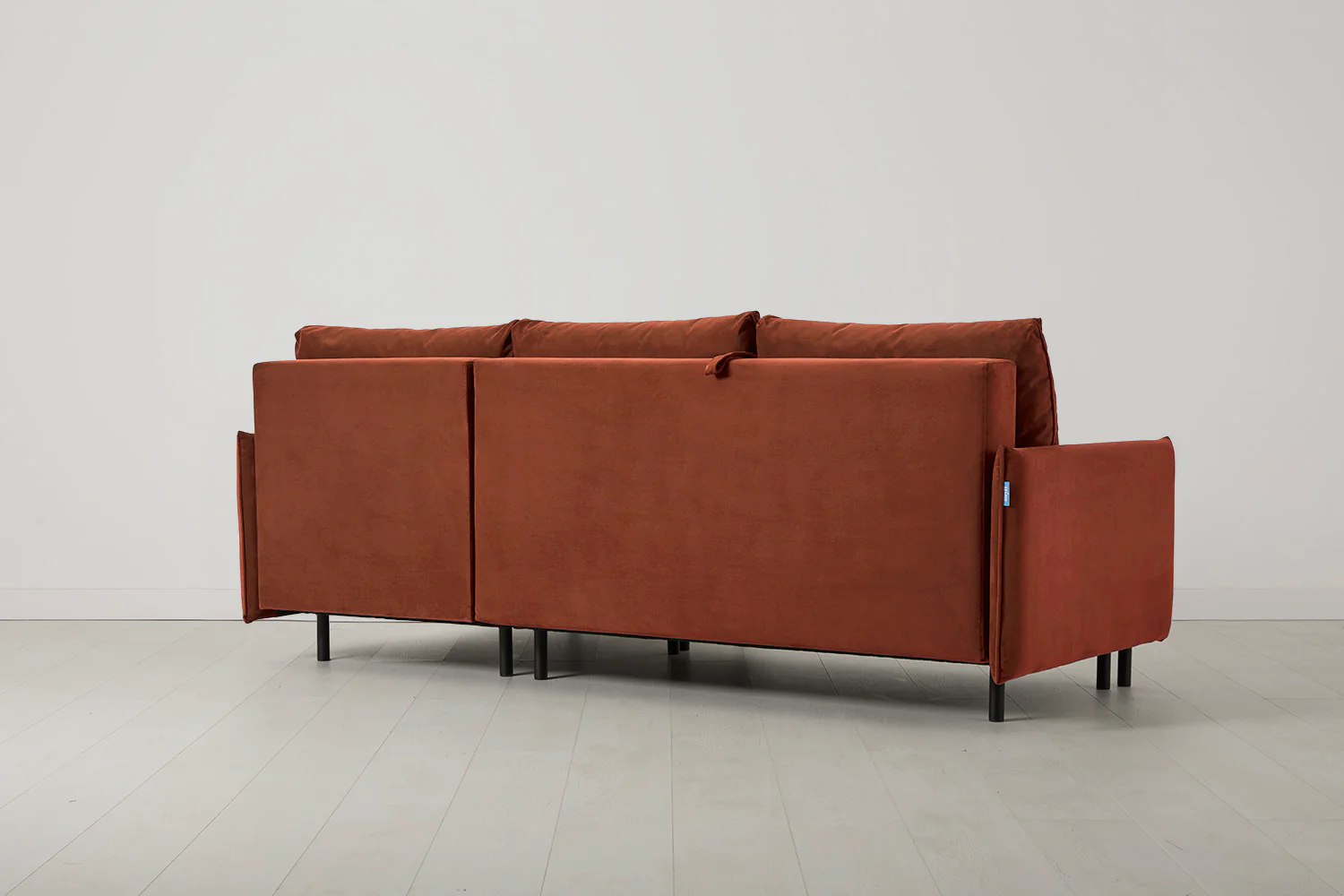 Model 12 Sofa Bed with Storage 3 Seater Right Chaise, Brick - Image 8