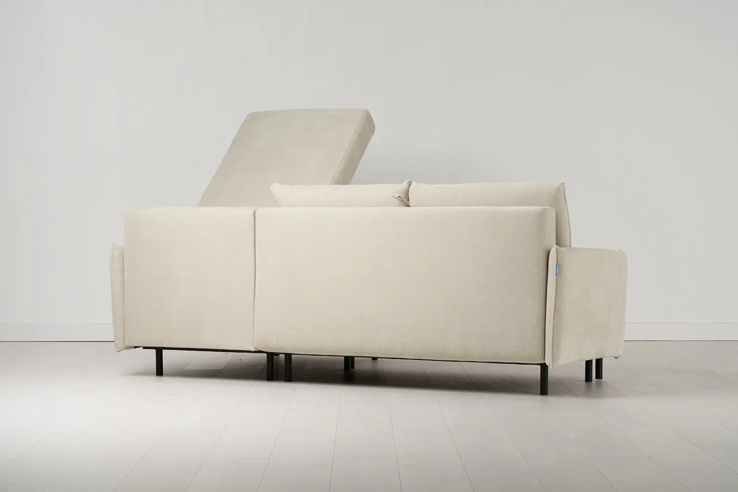Model 12 Sofa Bed with Storage 3 Seater Right Chaise, Chalk - Image 9