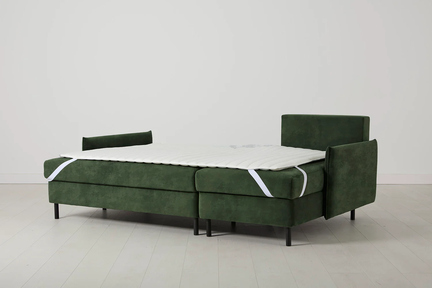 Model 12 Sofa Bed with Storage 3 Seater Right Chaise, Conifer - Image 10