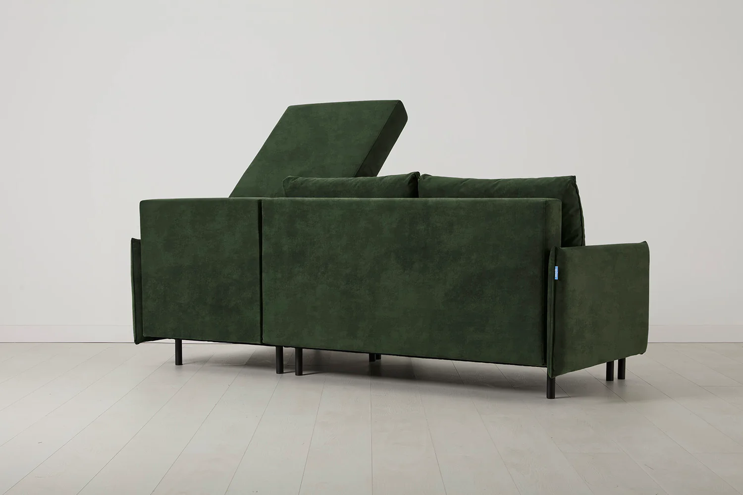 Model 12 Sofa Bed with Storage 3 Seater Right Chaise, Conifer - Image 7