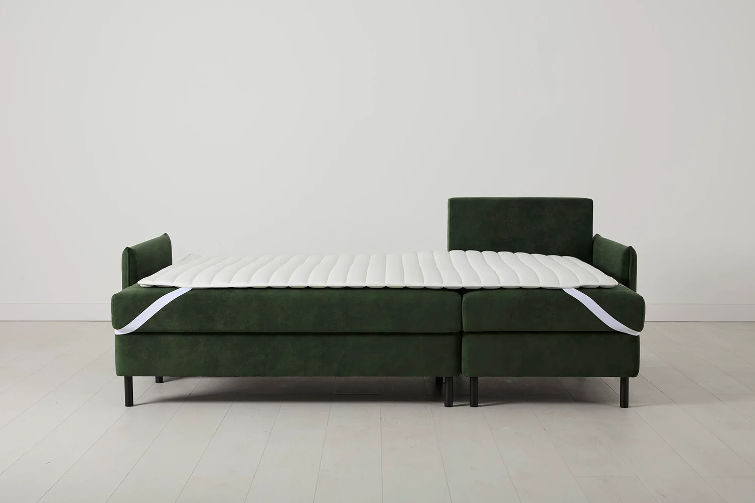 Model 12 Sofa Bed with Storage 3 Seater Right Chaise, Conifer - Image 9