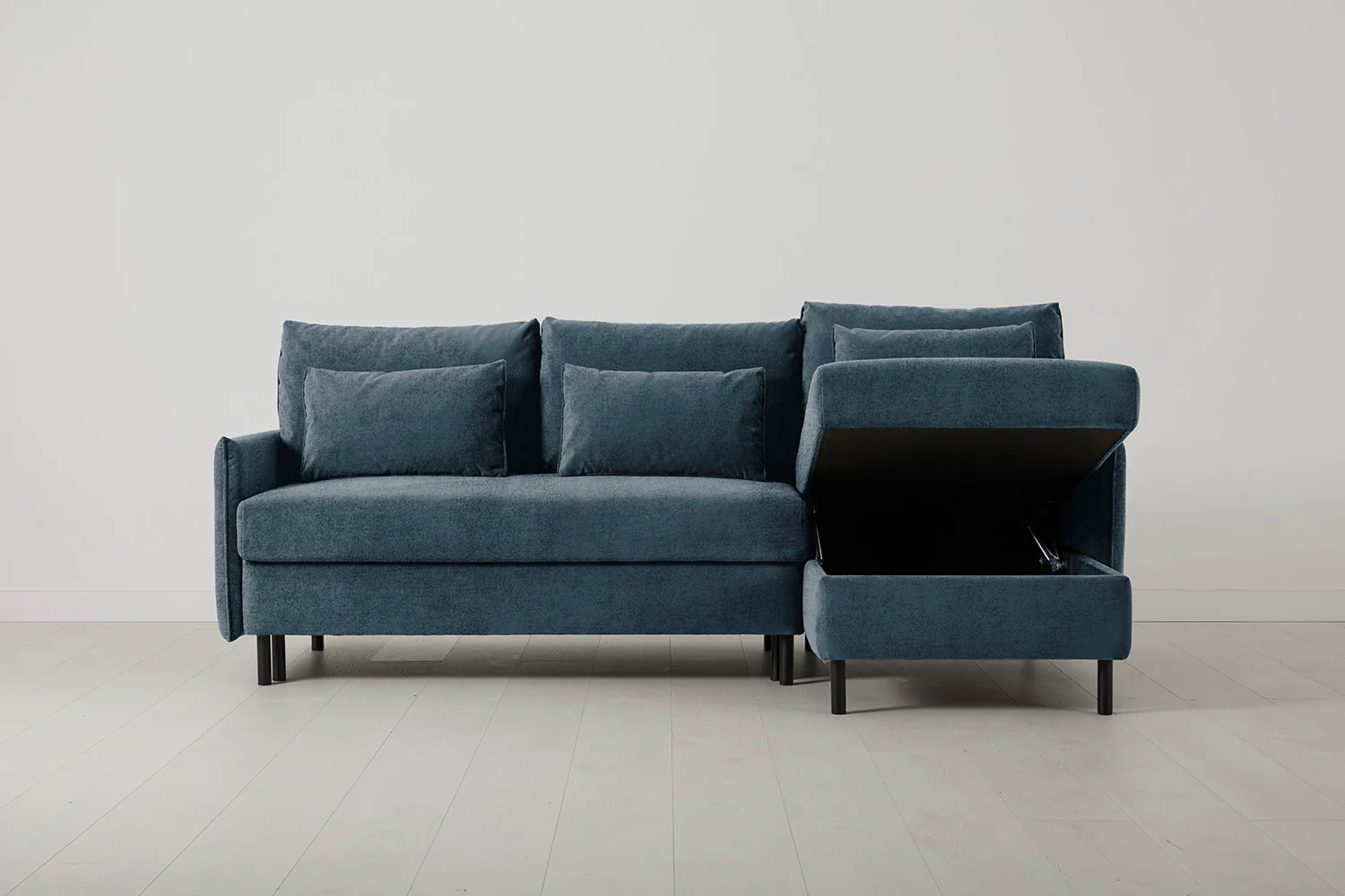 Model 12 Sofa Bed with Storage 3 Seater Right Chaise, Hydro - Image 2