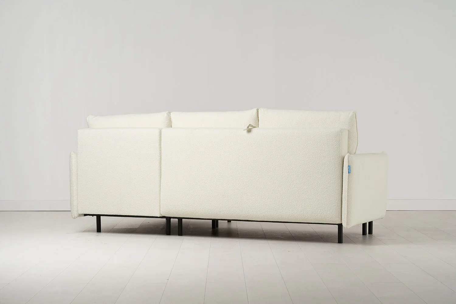 Model 12 Sofa Bed with Storage 3 Seater Right Chaise, Ivory - Image 4