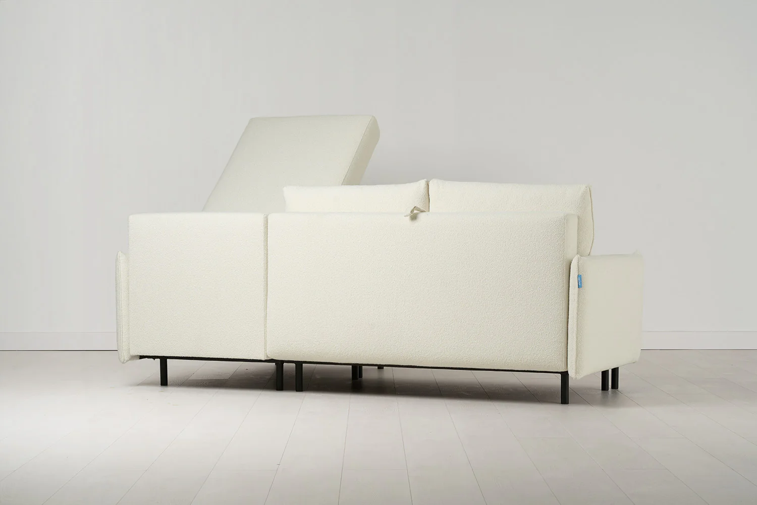 Model 12 Sofa Bed with Storage 3 Seater Right Chaise, Ivory - Image 9