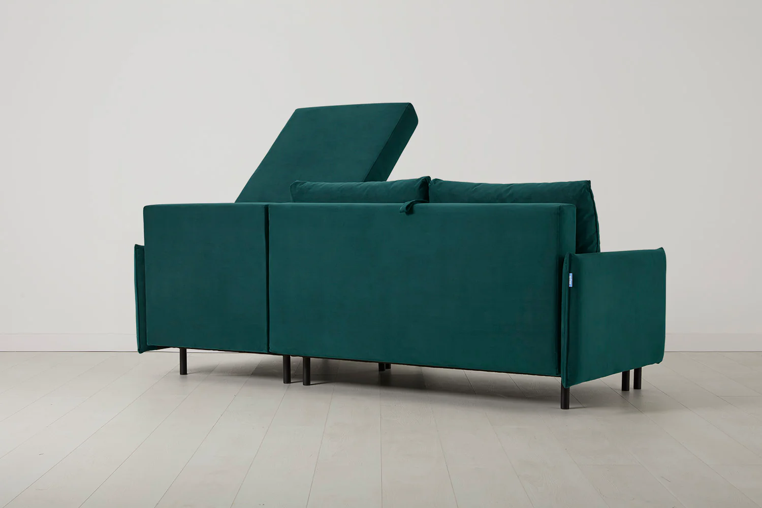Model 12 Sofa Bed with Storage 3 Seater Right Chaise, Kingfisher - Image 11