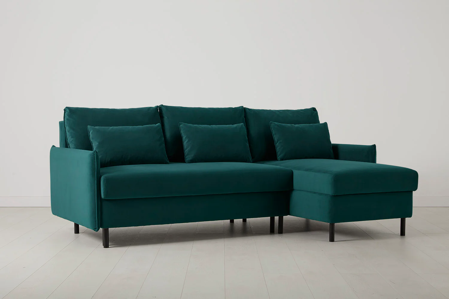 Model 12 Sofa Bed with Storage 3 Seater Right Chaise, Kingfisher - Image 8