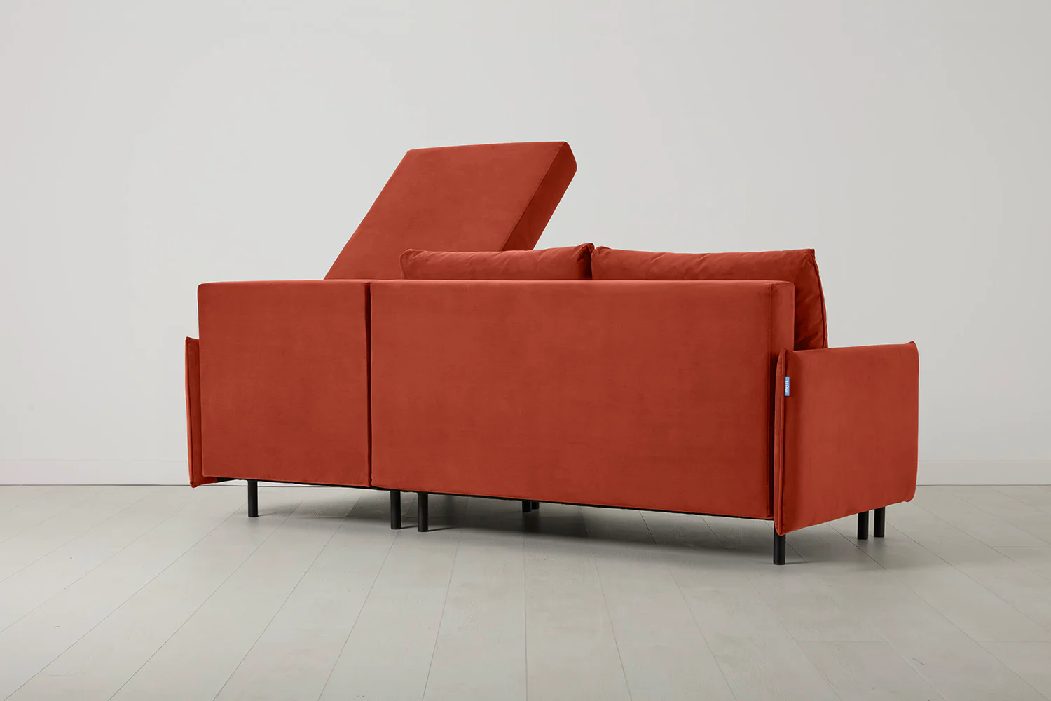 Model 12 Sofa Bed with Storage 3 Seater Right Chaise, Paprika - Image 7