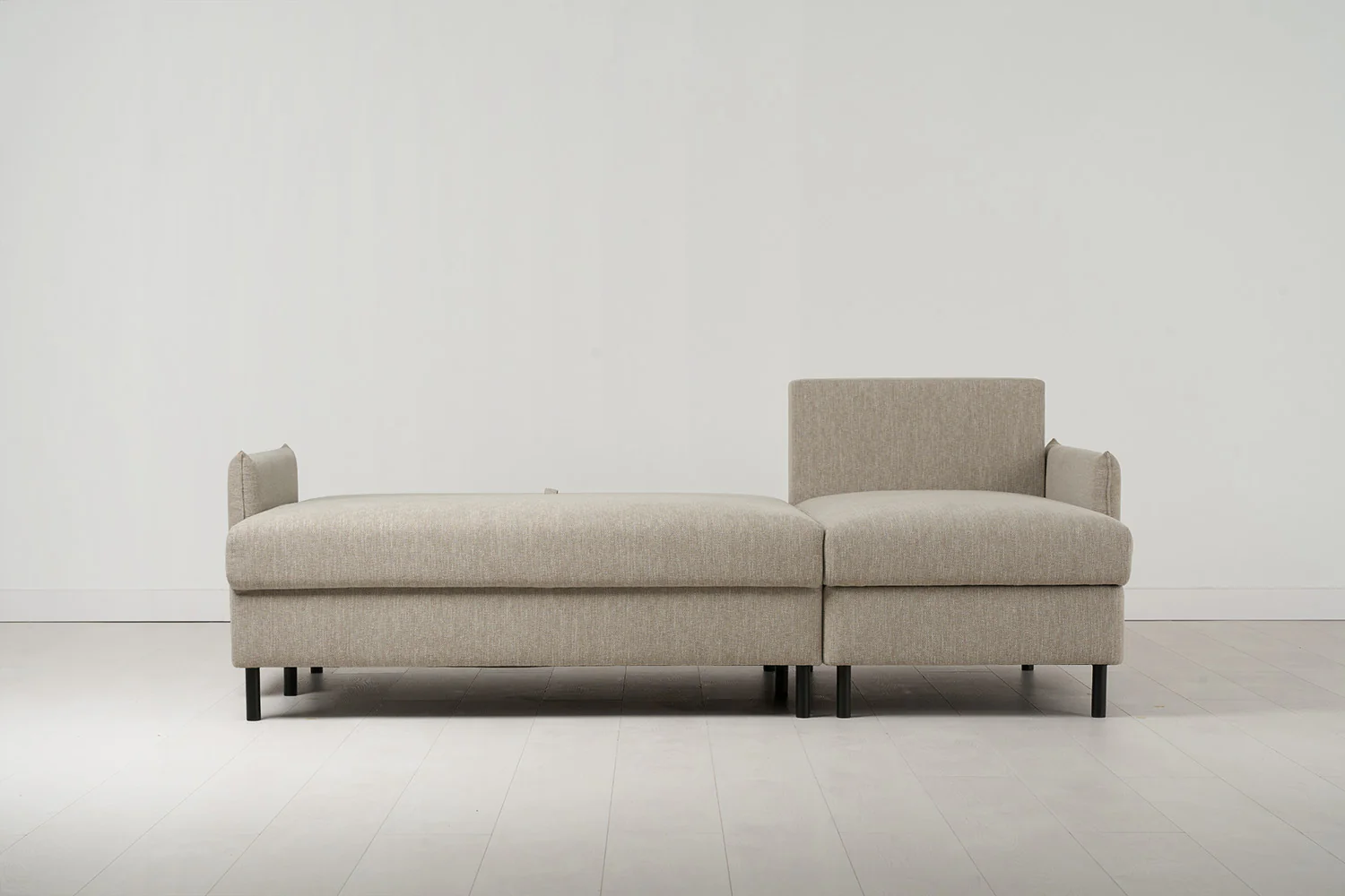 Model 12 Sofa Bed with Storage 3 Seater Right Chaise, Pumice - Image 6