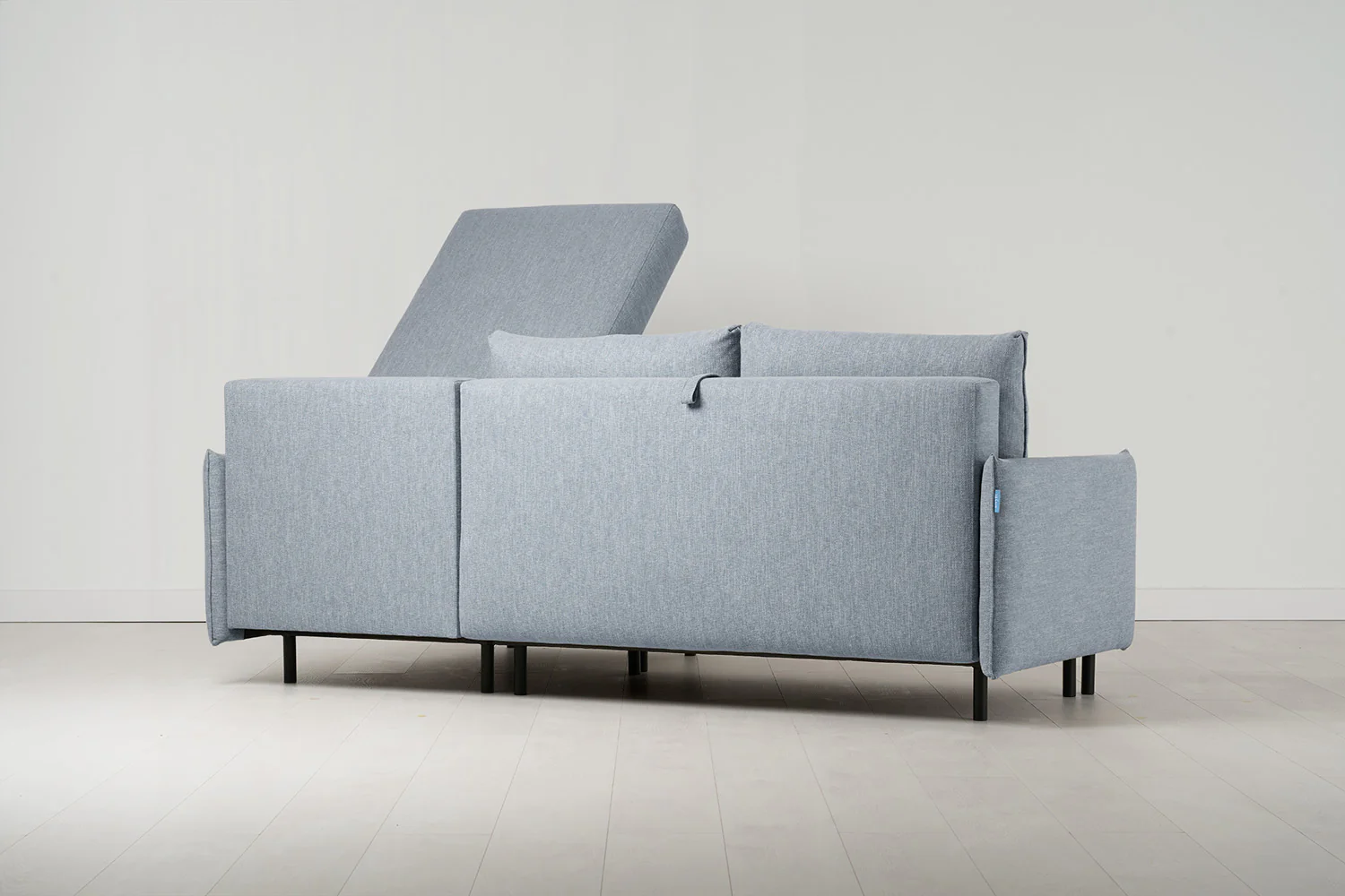 Model 12 Sofa Bed with Storage 3 Seater Right Chaise, Seaglass - Image 10