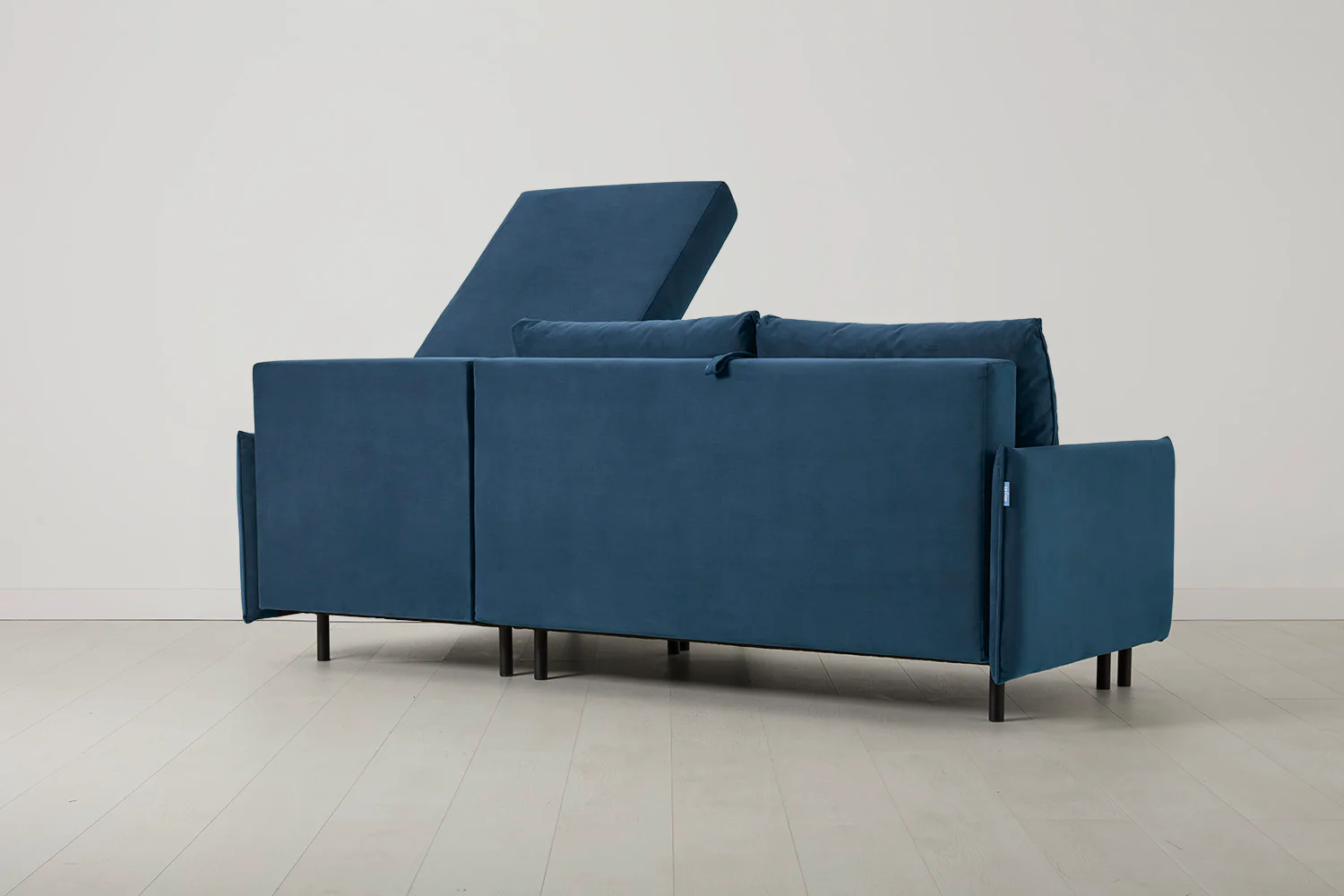Model 12 Sofa Bed with Storage 3 Seater Right Chaise, Teal - Image 13
