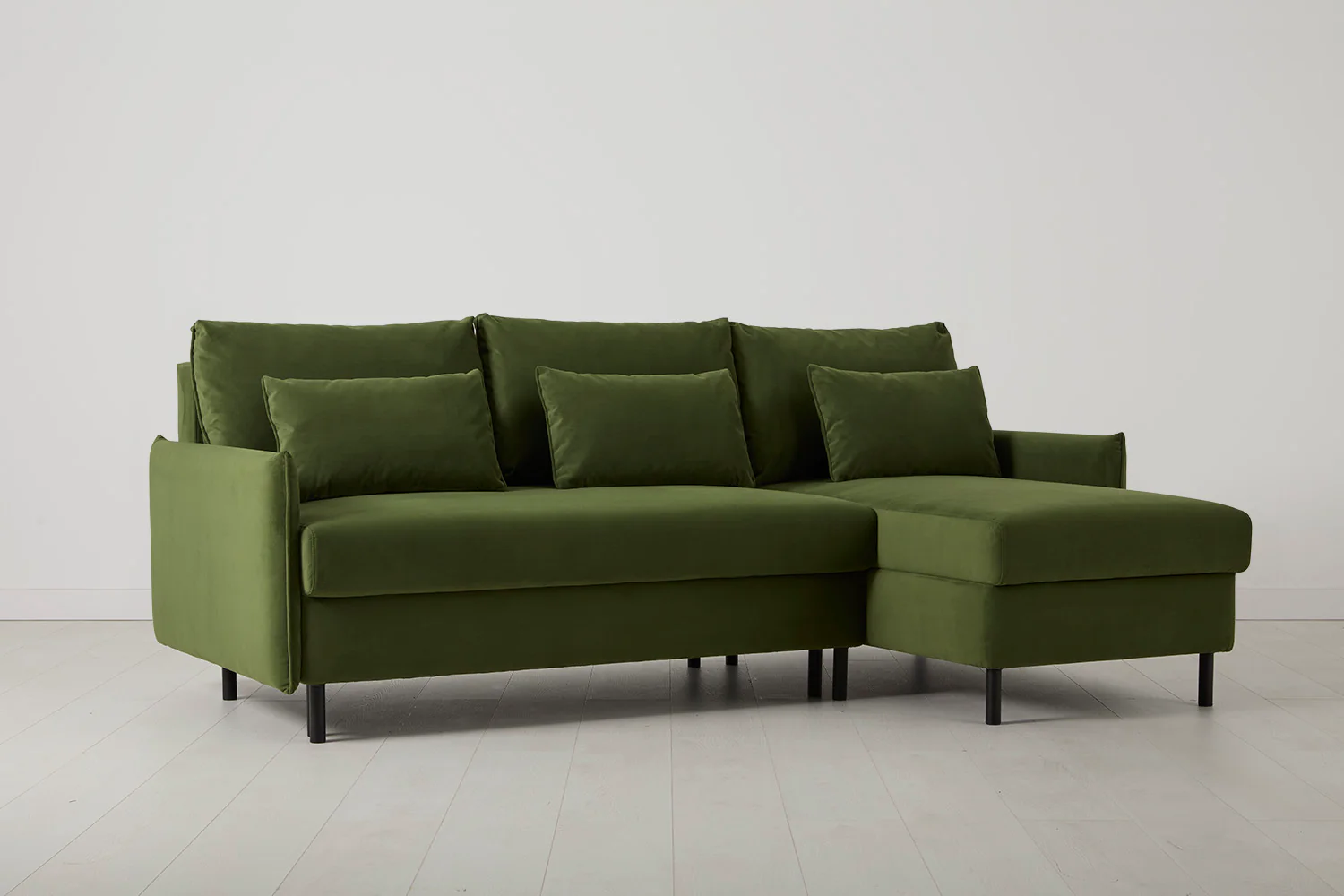 Model 12 Sofa Bed with Storage 3 Seater Right Chaise, Vine - Image 9
