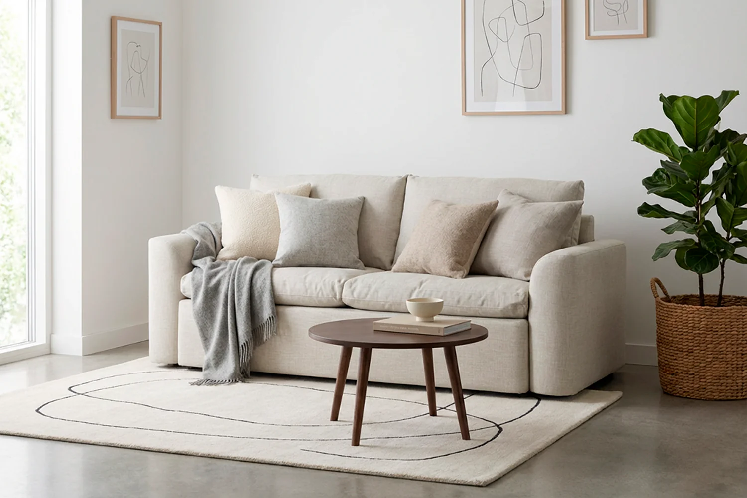 Model 13 2-Seater Sofa, Parchment - Image 2