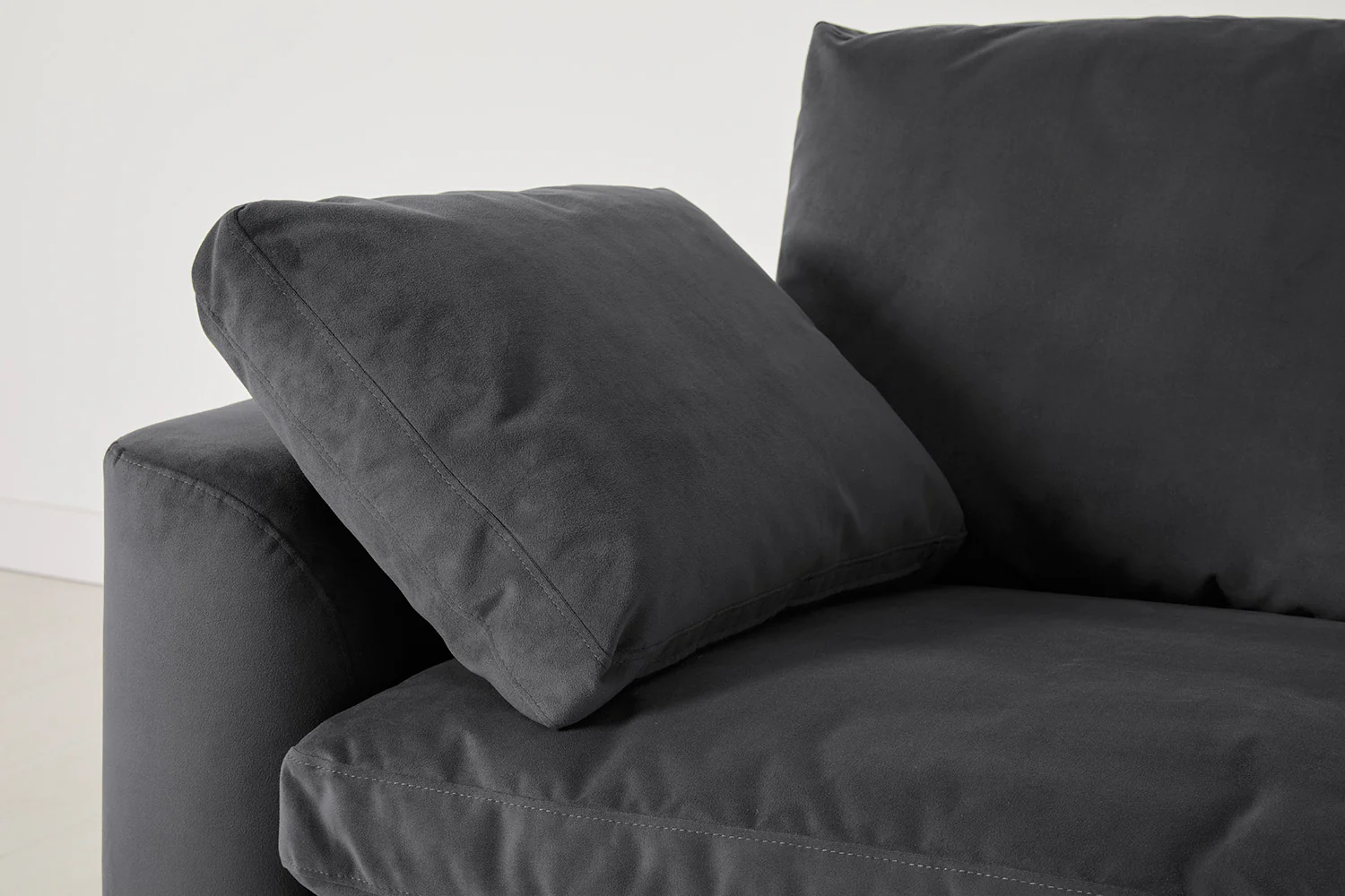 Model 13 2-Seater Right Chaise Sofa, Charcoal - Image 4