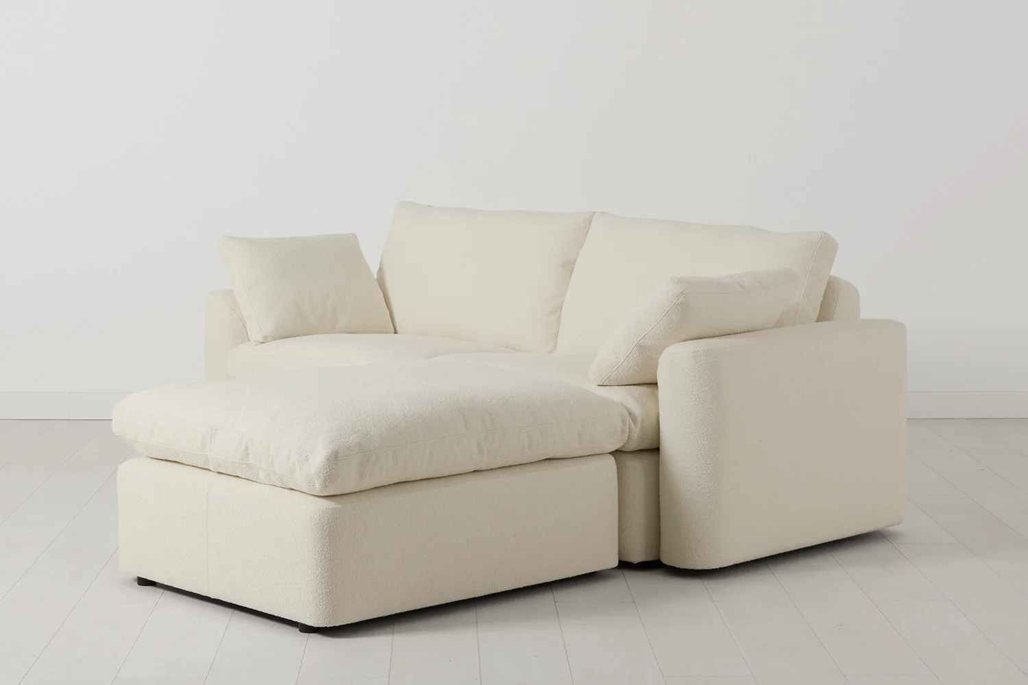 Model 13 2-Seater Right Chaise Sofa, Ivory - Image 2