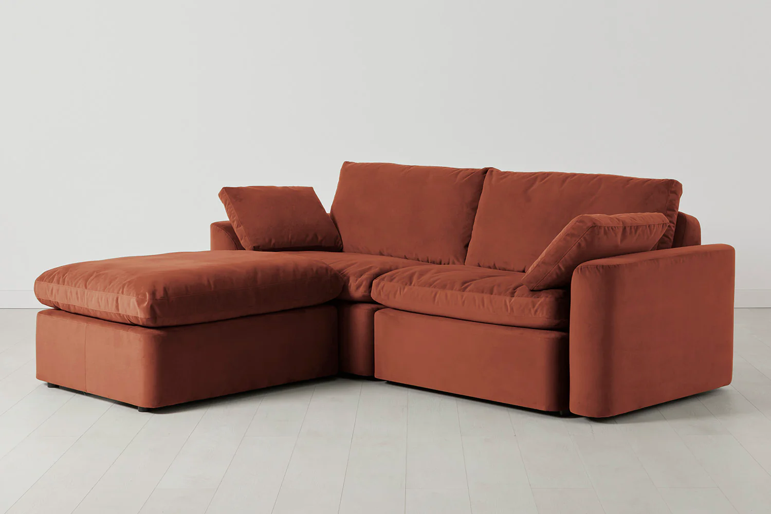 Model 13 3-Seater Left Chaise Sofa, Brick - Image 2