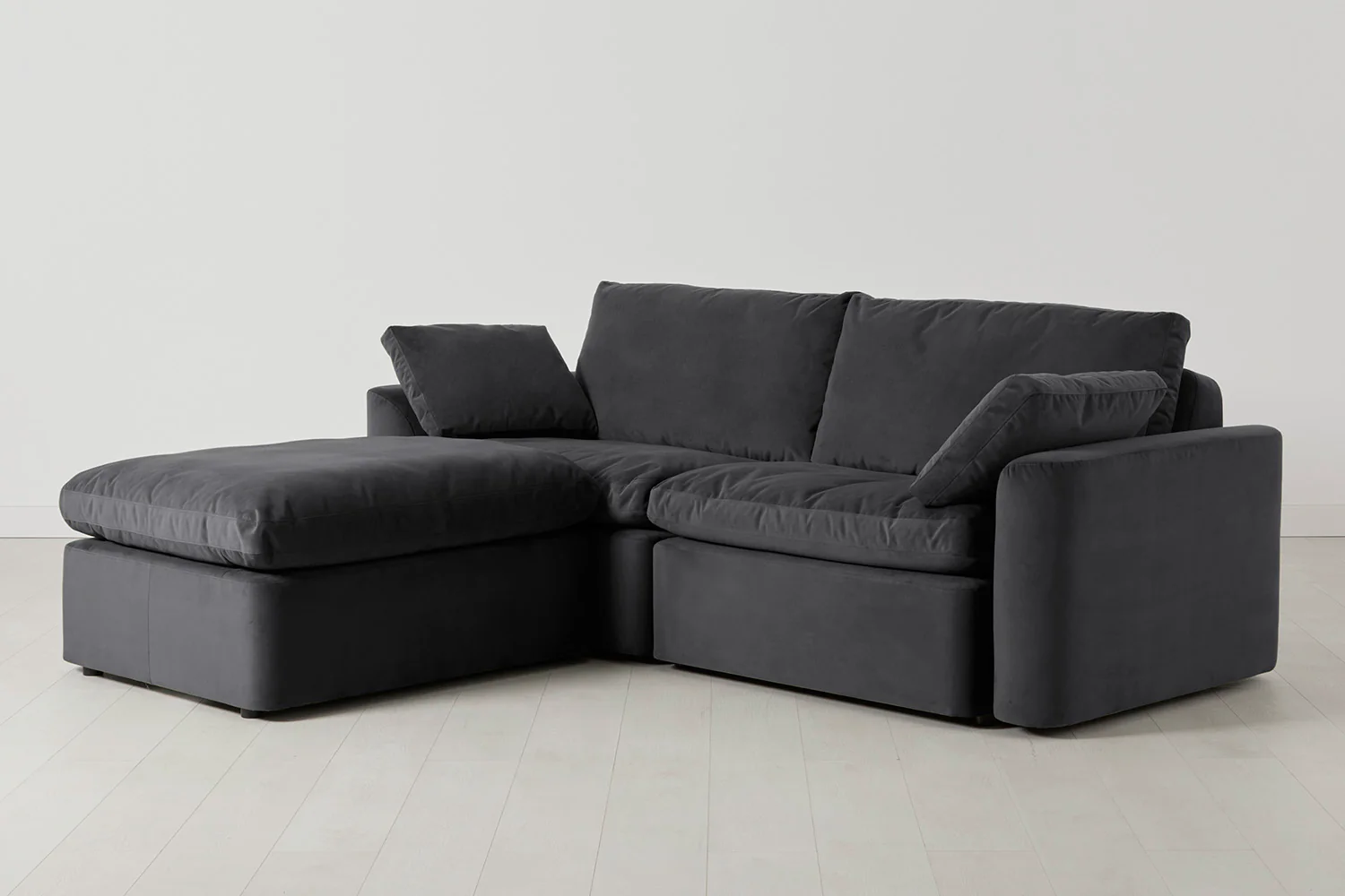 Model 13 3-Seater Left Chaise Sofa, Charcoal - Image 2