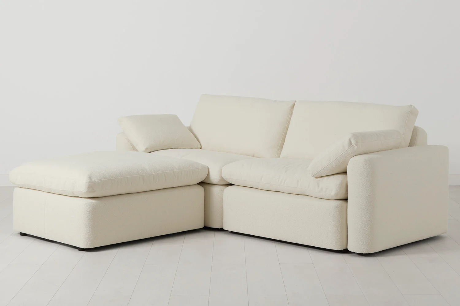Model 13 3-Seater Left Chaise Sofa, Ivory - Image 2
