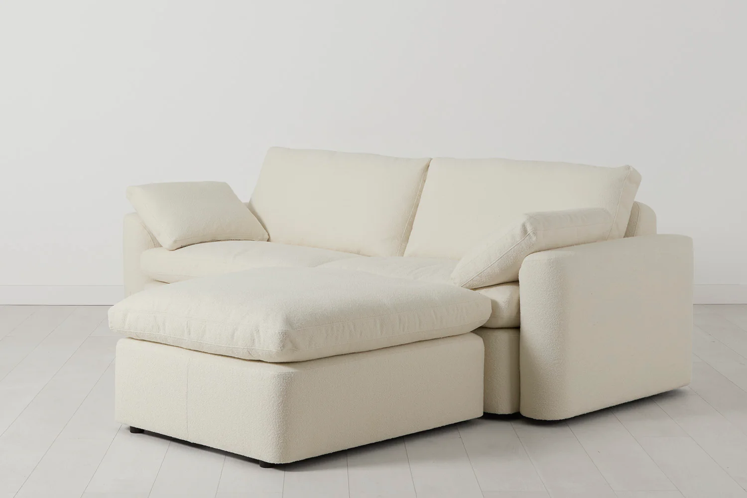 Model 13 3-Seater Right Chaise Sofa, Ivory - Image 2