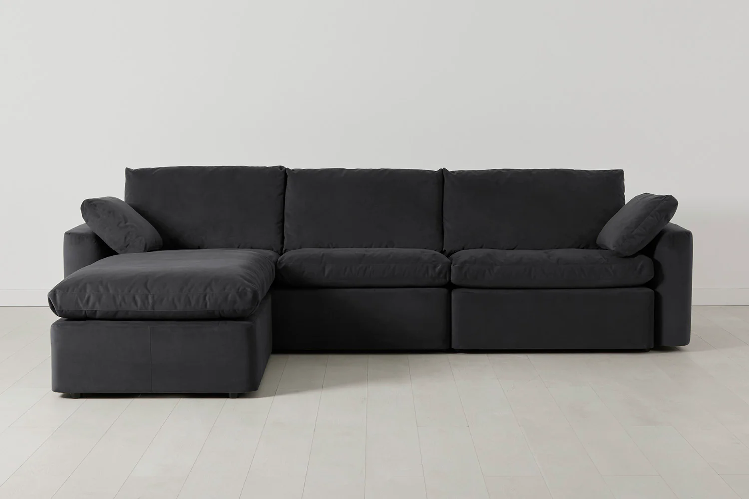 Model 13 4-Seater Left Chaise Sofa, Charcoal