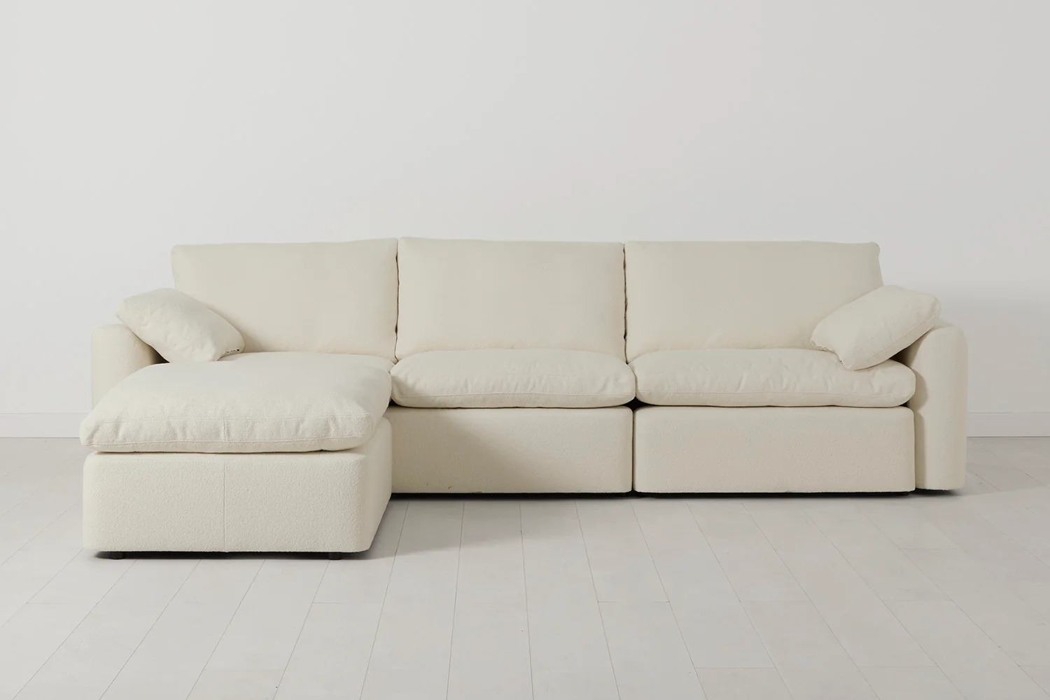 Model 13 4-Seater Left Chaise Sofa, Ivory