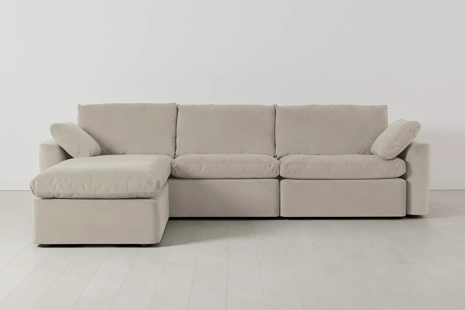 Model 13 4-Seater Left Chaise Sofa, Bone