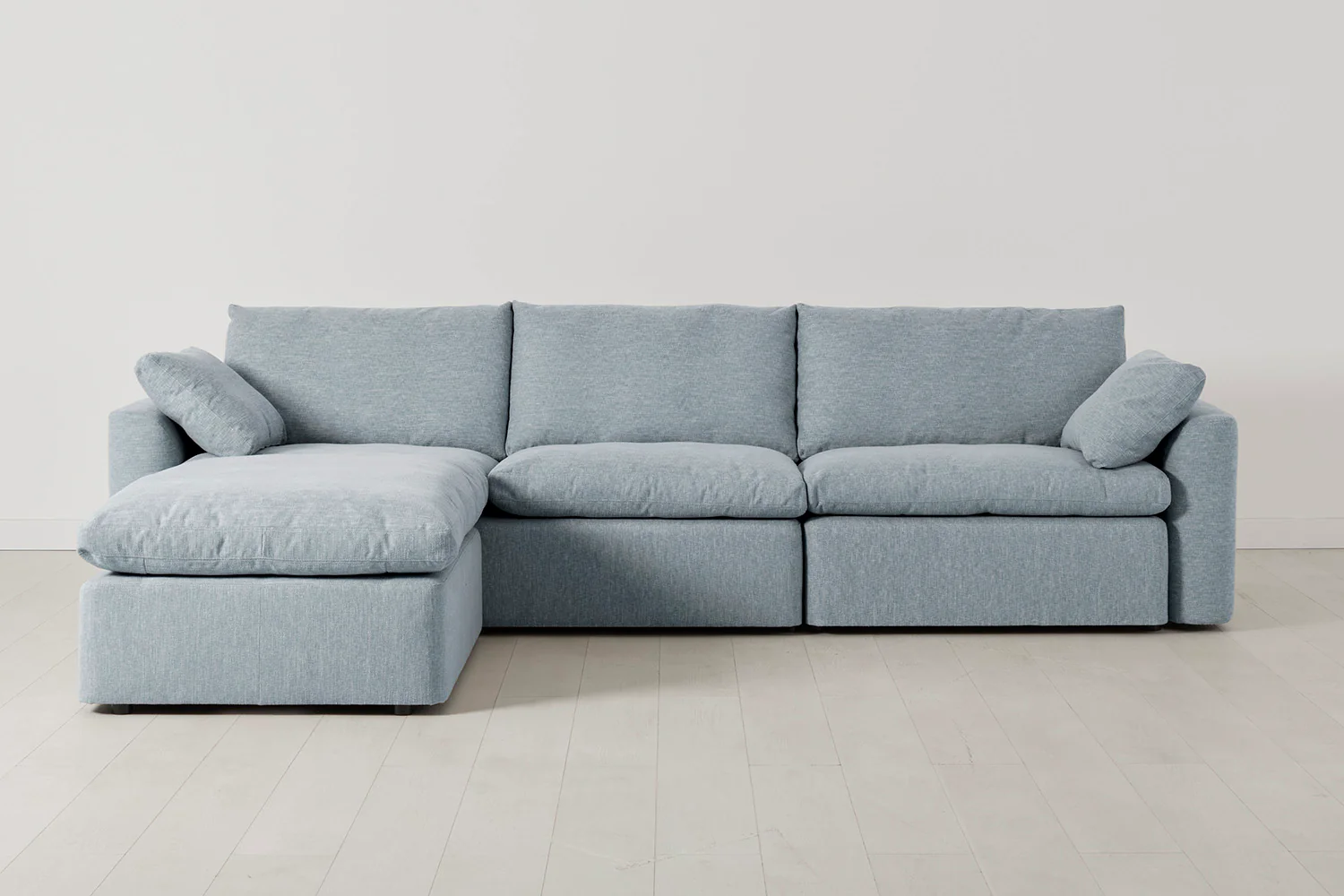 Model 13 4-Seater Left Chaise Sofa, Seaglass