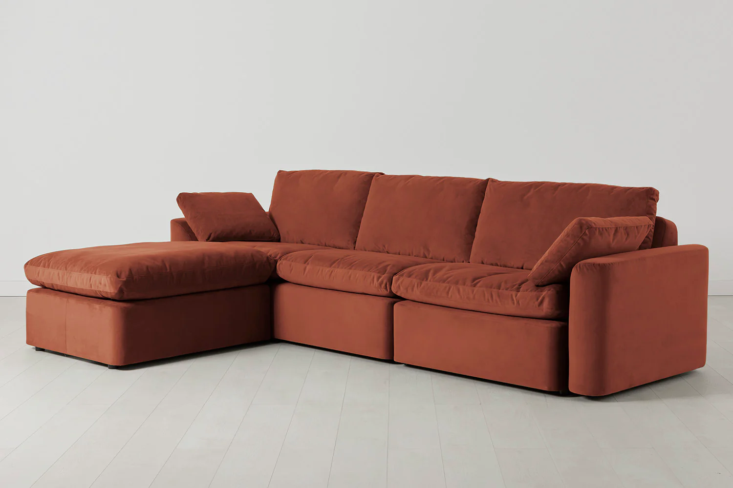 Model 13 4-Seater Left Chaise Sofa, Brick - Image 2