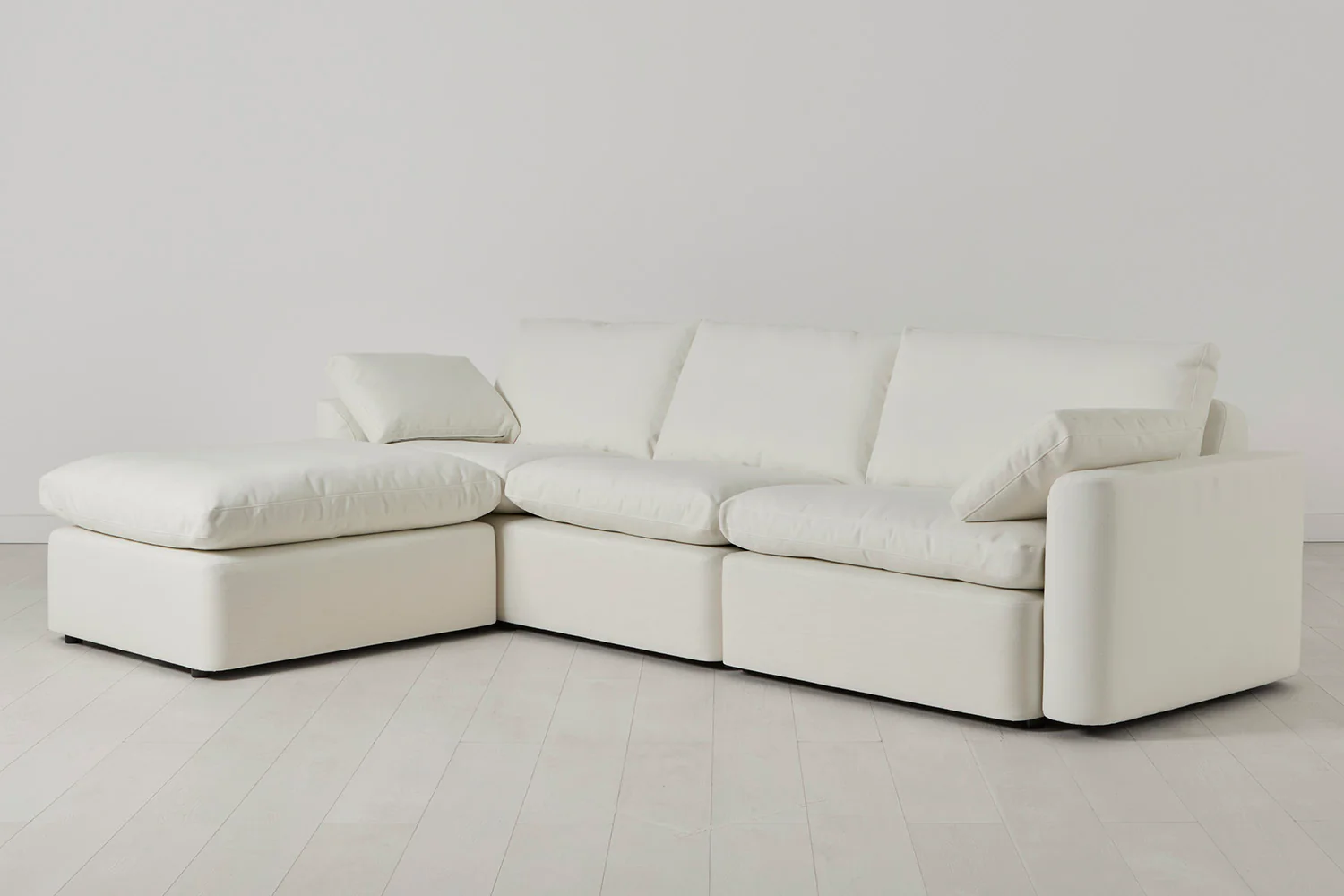 Model 13 4-Seater Left Chaise Sofa, White - Image 2