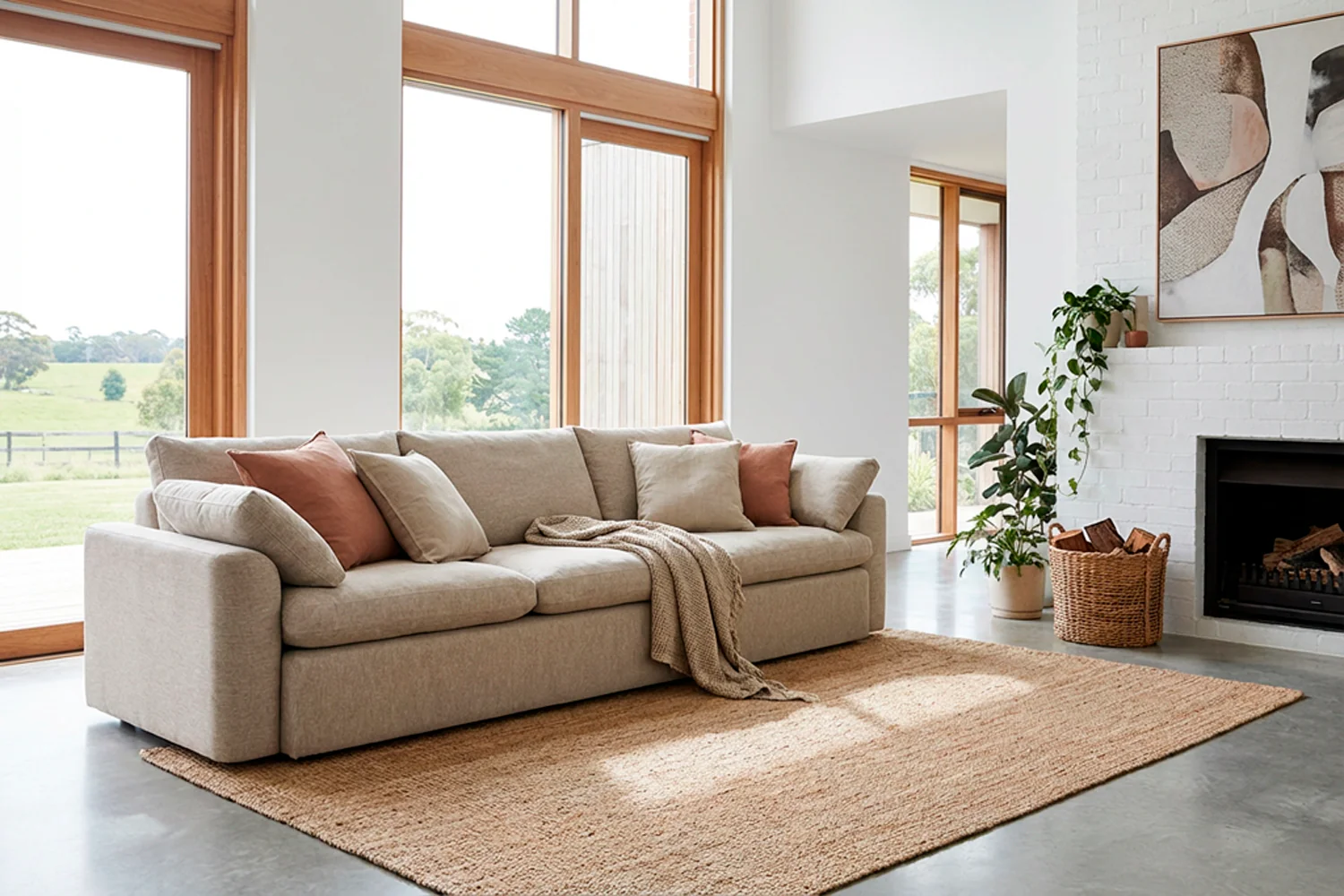 Model 13 4-Seater Sofa, Pumice - Image 2