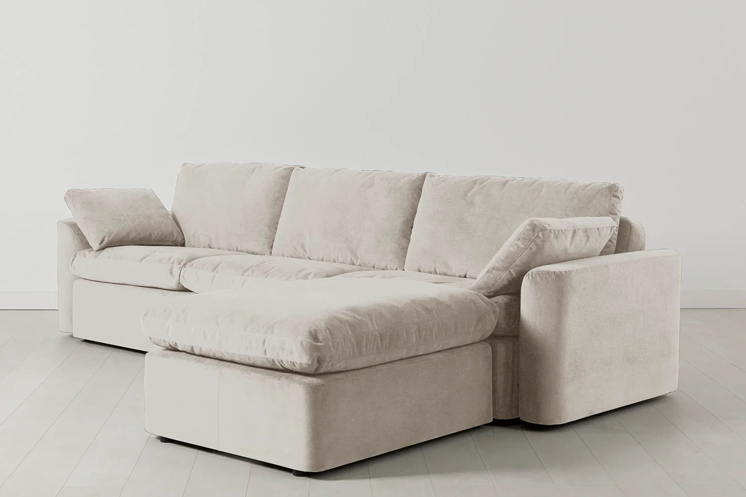 Model 13 4-Seater Sofa with Ottoman, Chalk - Image 2