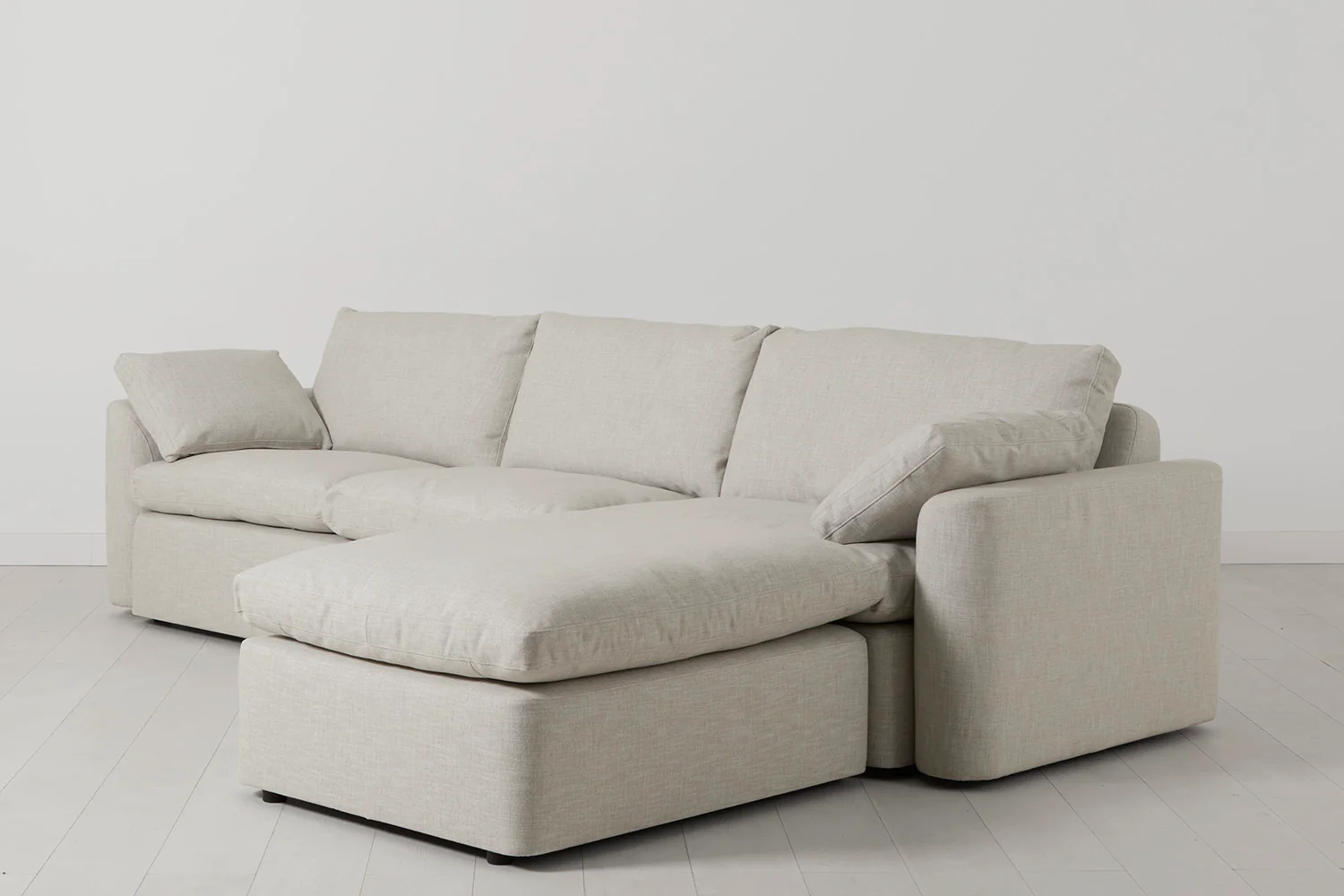 Model 13 4-Seater Sofa with Ottoman, Parchment - Image 2