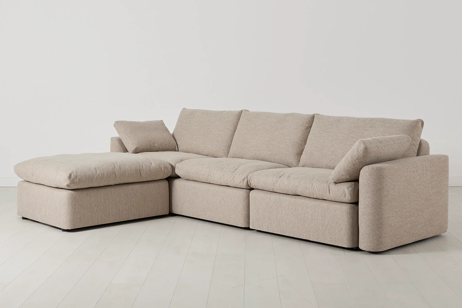 Model 13 4-Seater Sofa with Ottoman, Pumice - Image 2