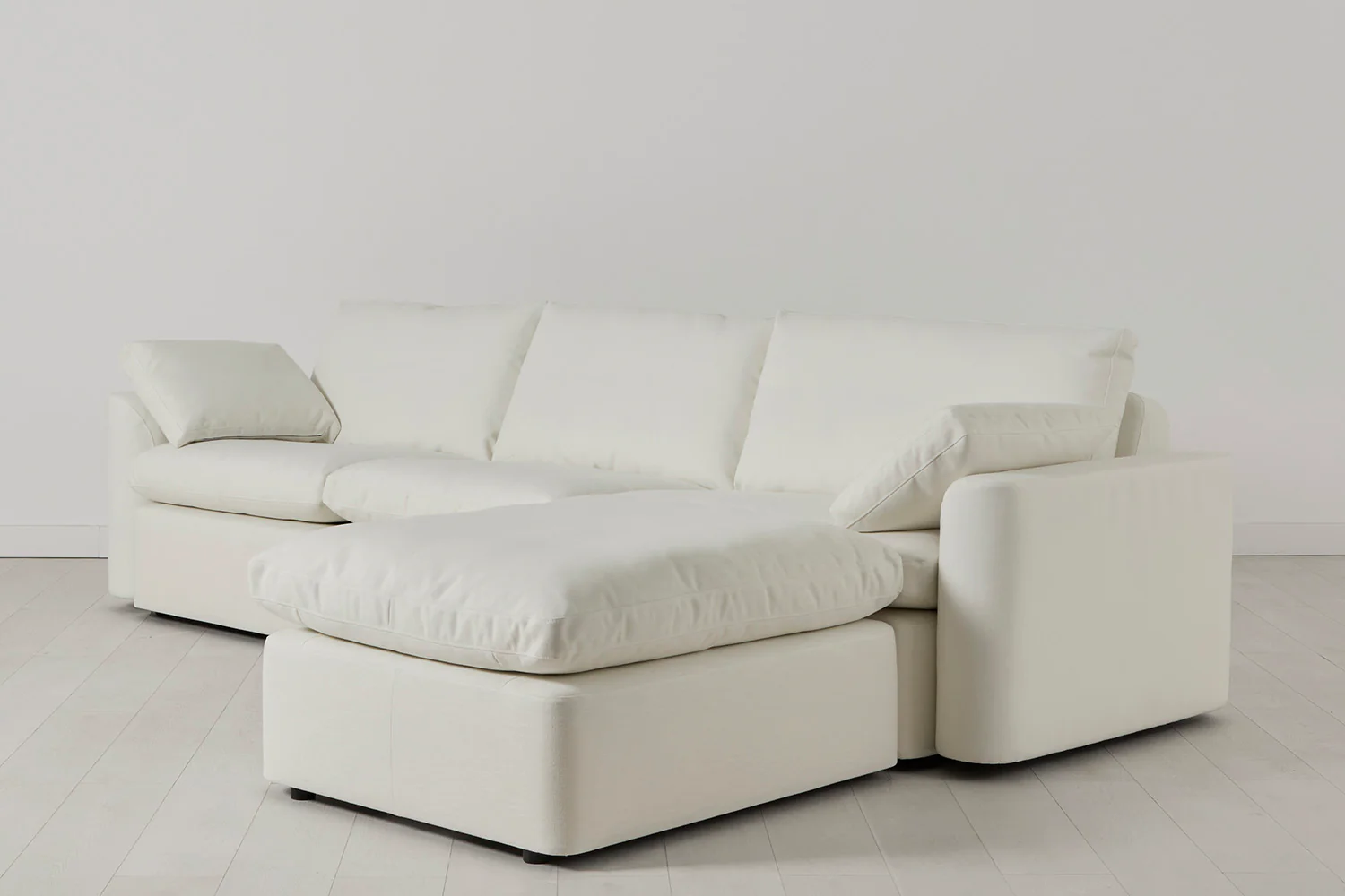 Model 13 4-Seater Sofa with Ottoman, White - Image 2