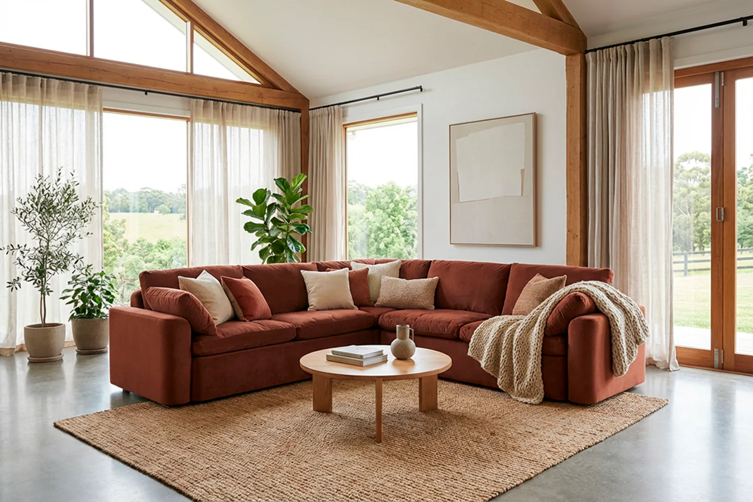 Model 13 Corner Sofa, Brick - Image 2