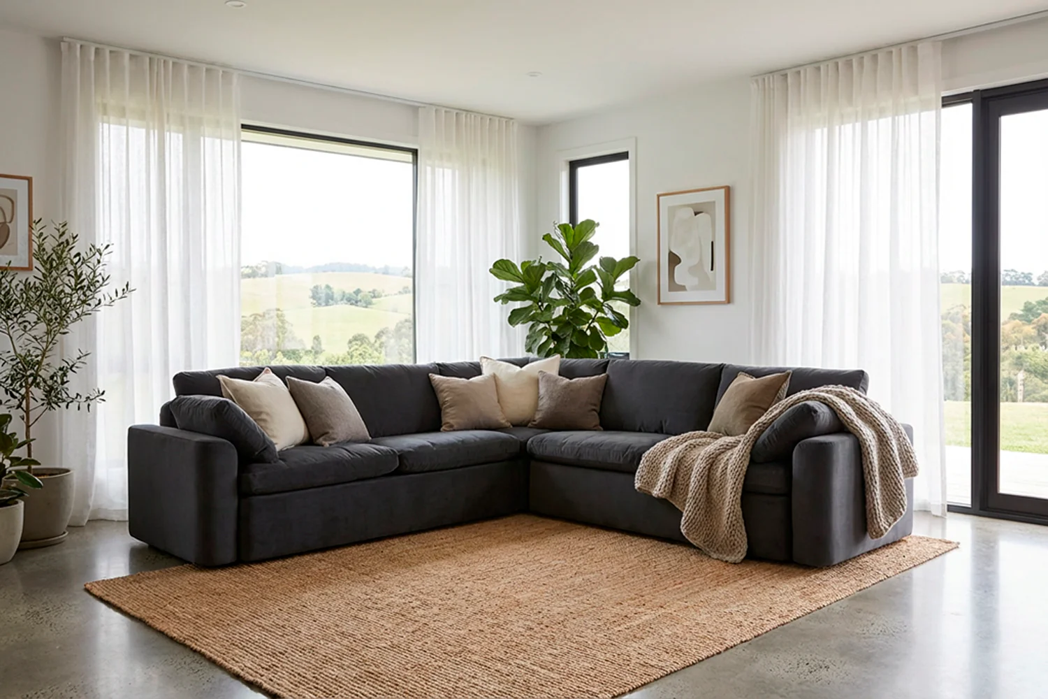 Model 13 Corner Sofa, Charcoal - Image 2