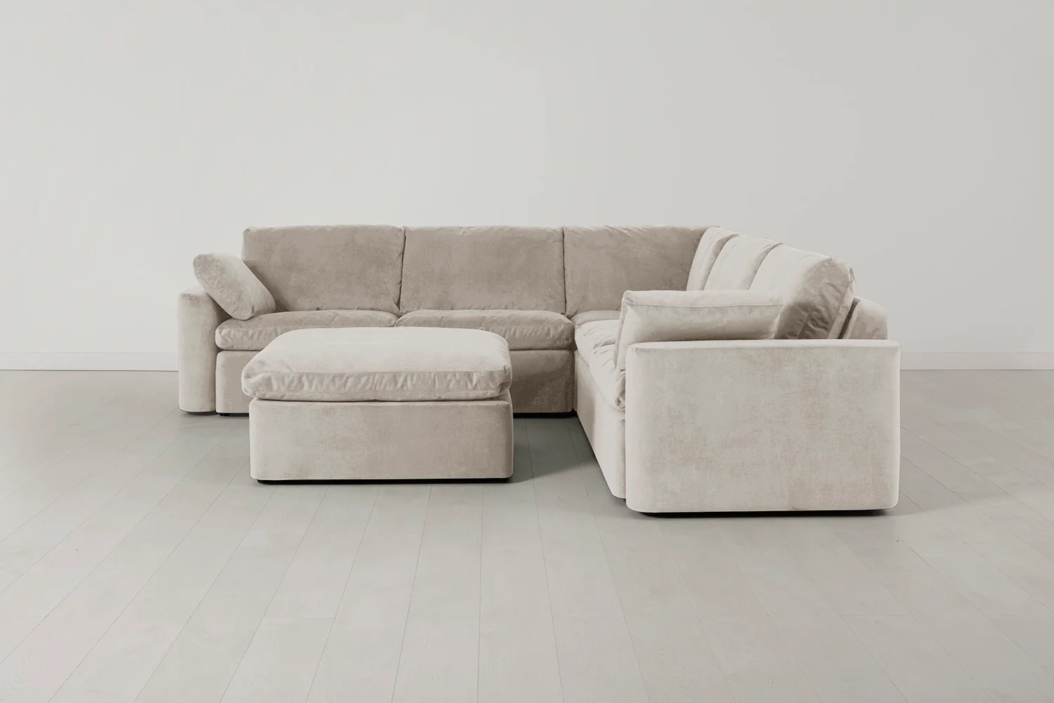 Model 13 Corner Sofa with Ottoman, Chalk - Image 2