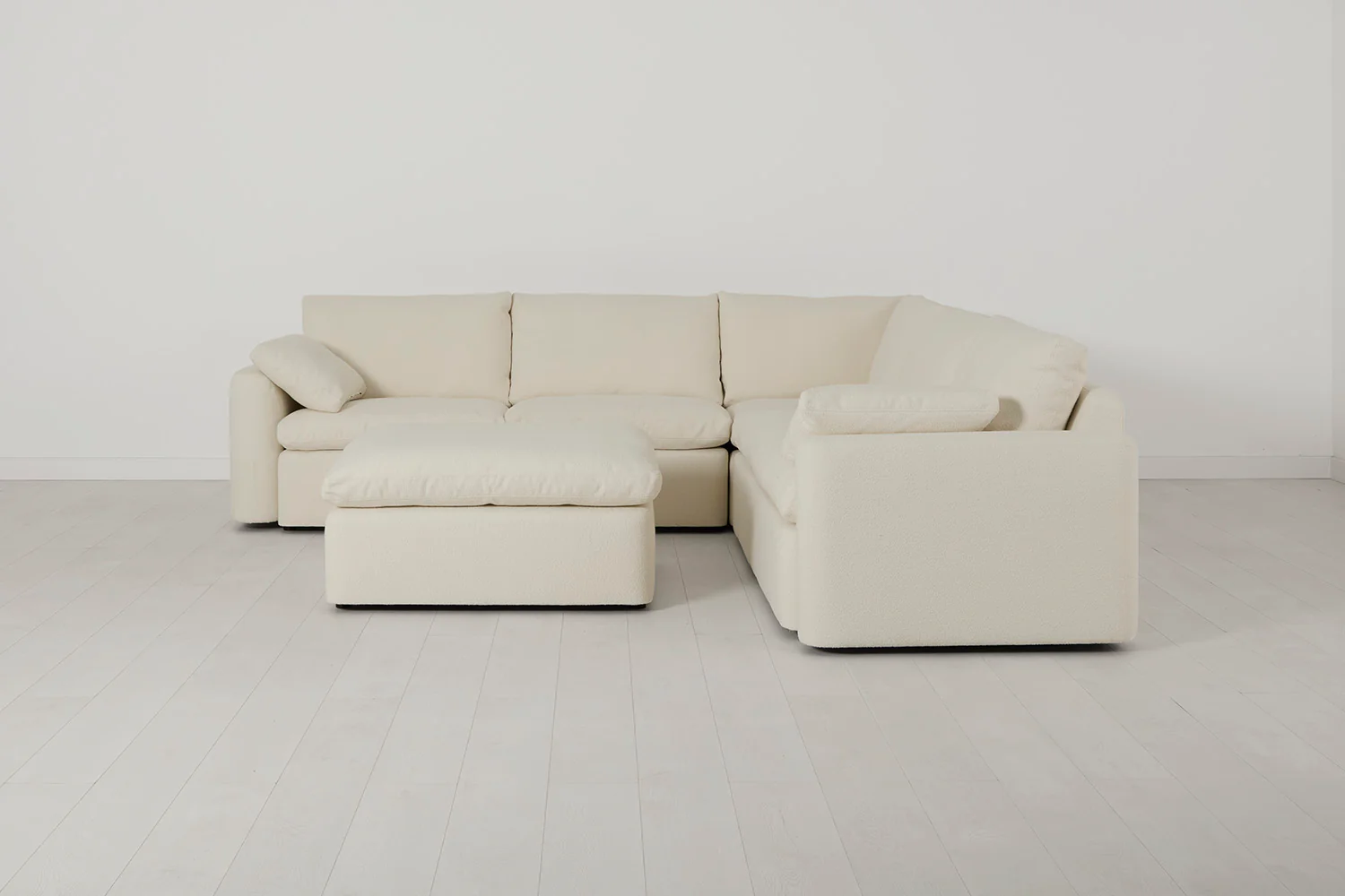 Model 13 Corner Sofa with Ottoman, Ivory - Image 2