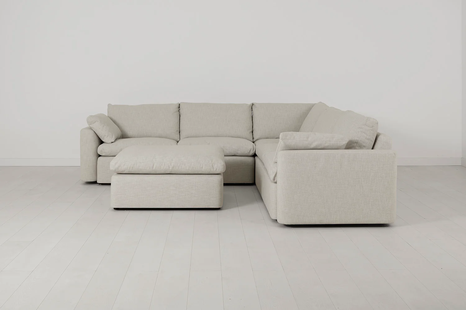 Model 13 Corner Sofa with Ottoman, Parchment - Image 2