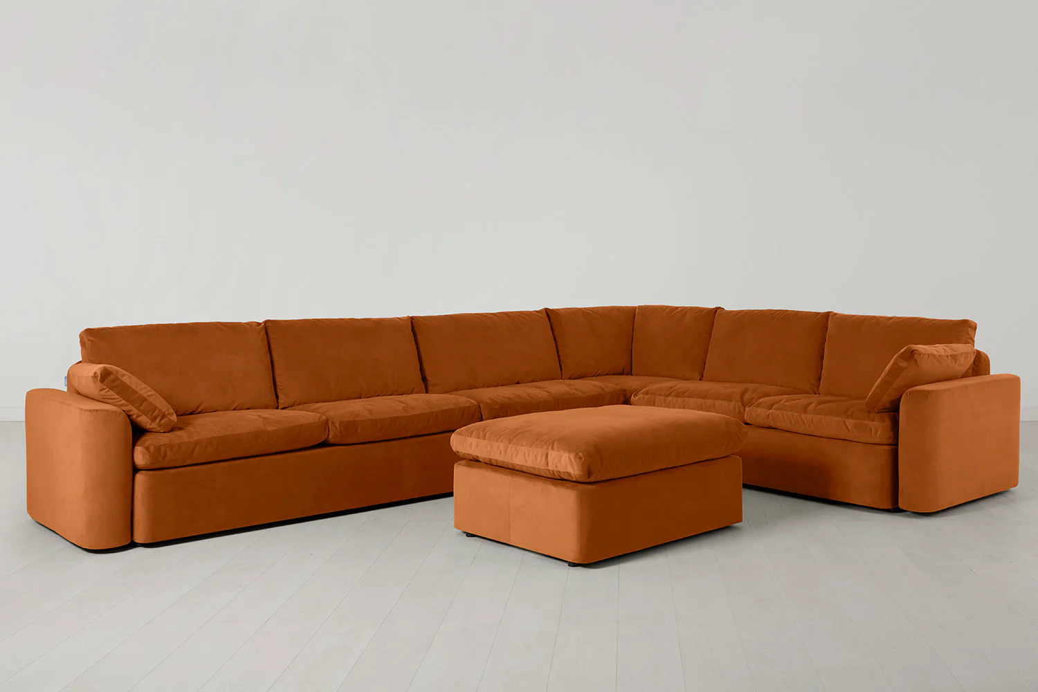Model 13 Large Corner Sofa with Ottoman, Bronze
