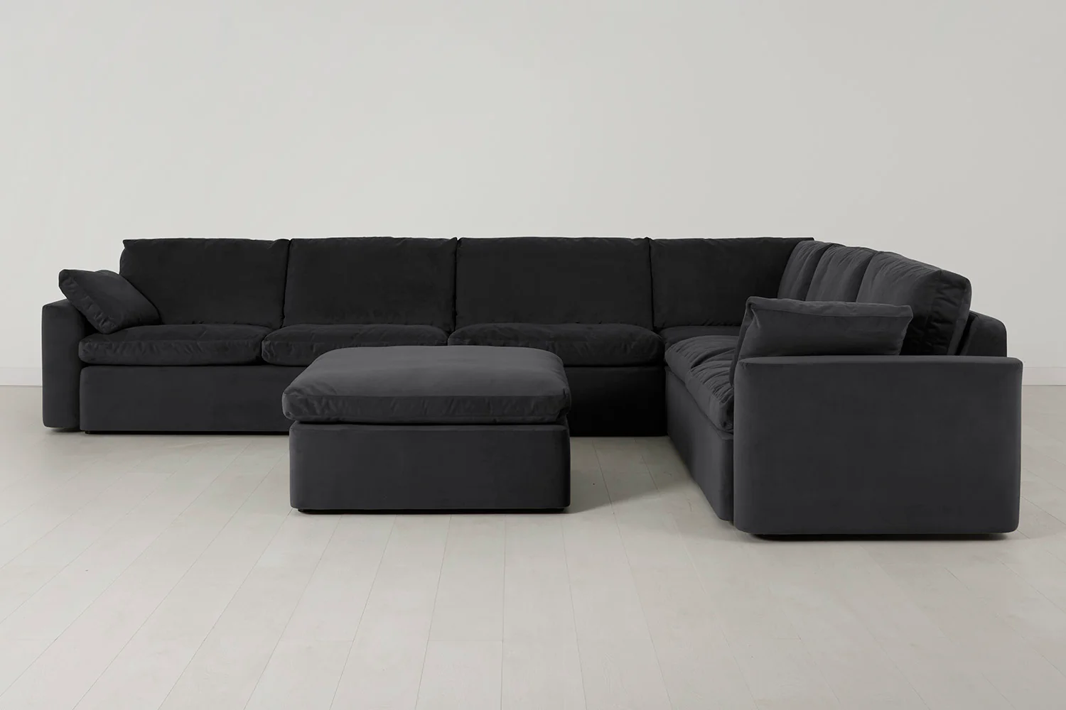 Model 13 Large Corner Sofa with Ottoman, Charcoal - Image 2
