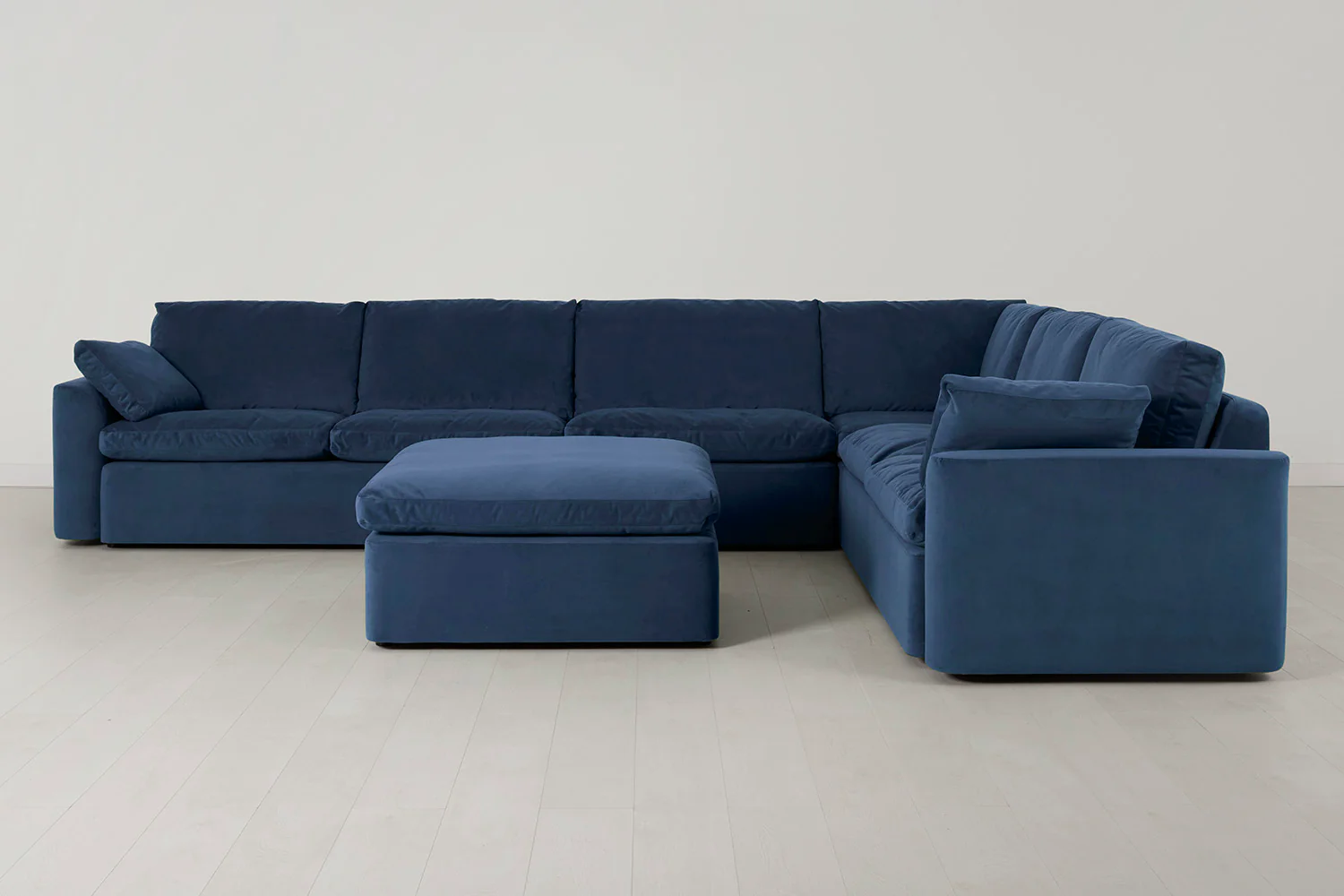 Model 13 Large Corner Sofa with Ottoman, Teal - Image 2